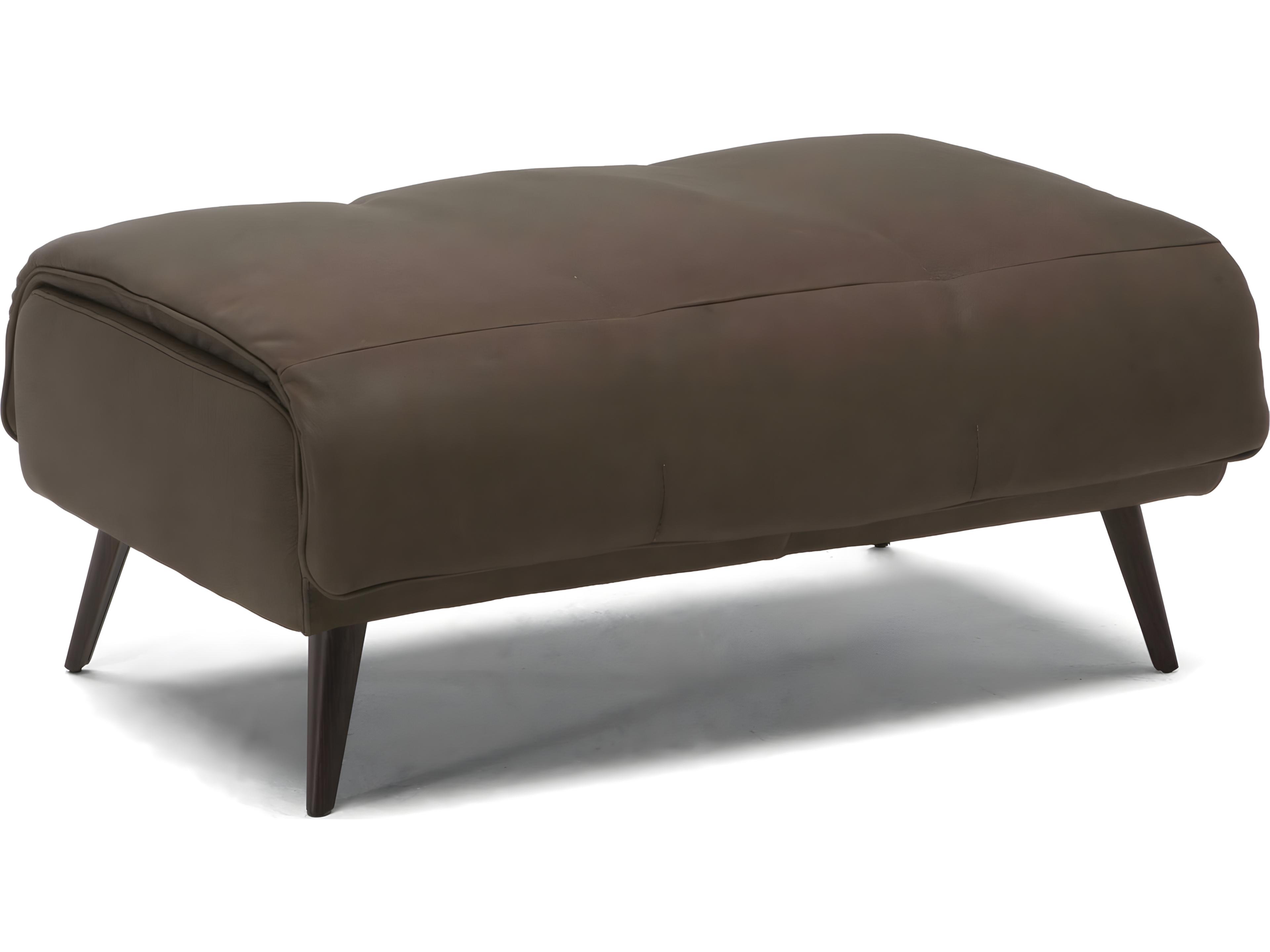 Talento Ottoman Mid-Century Modern Leather