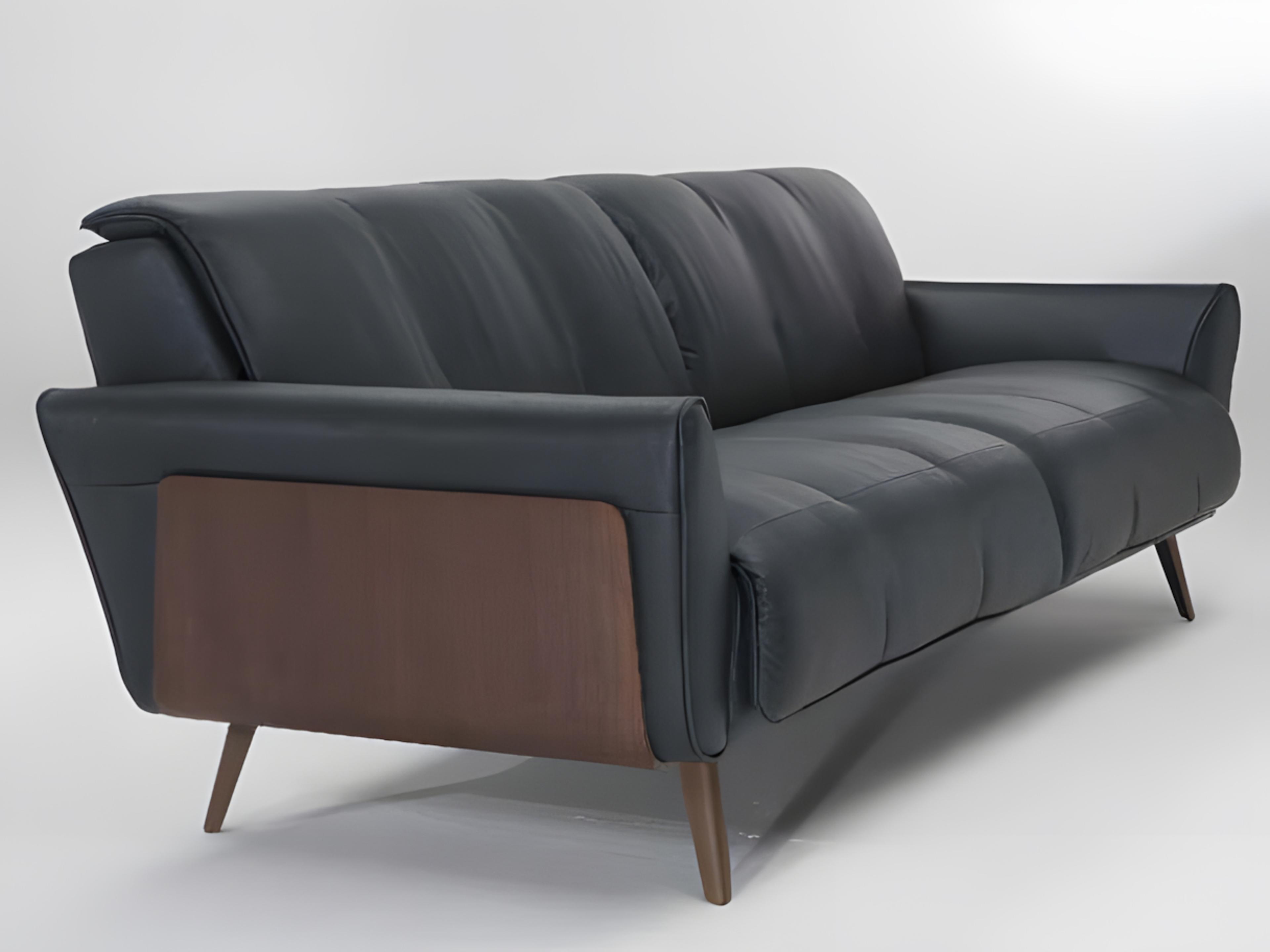 Natuzzi Editions Talento Sofa (Wood Side Panels)