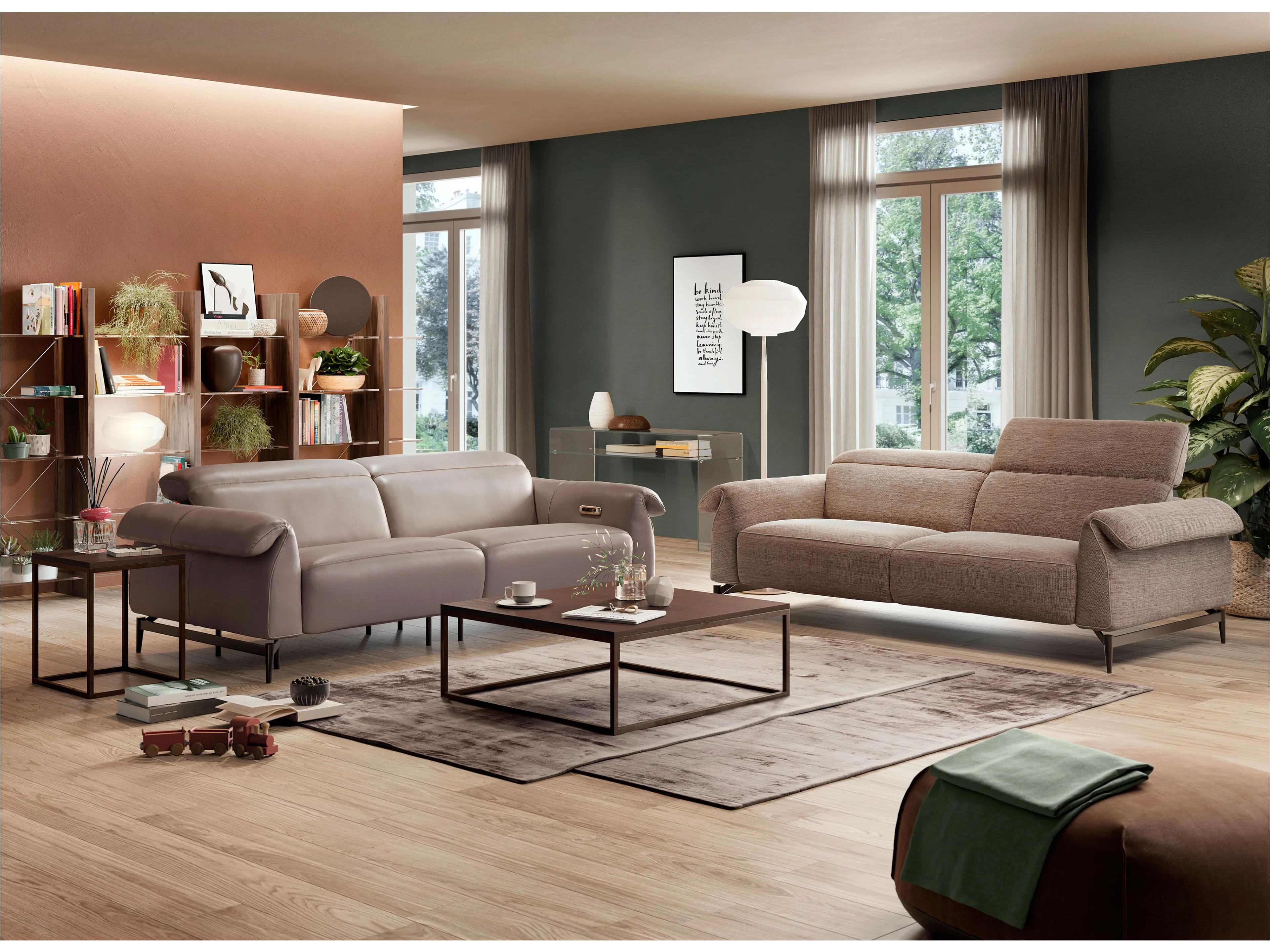 Natuzzi Editions Leggiadro Loveseat with Dual Power Recliner