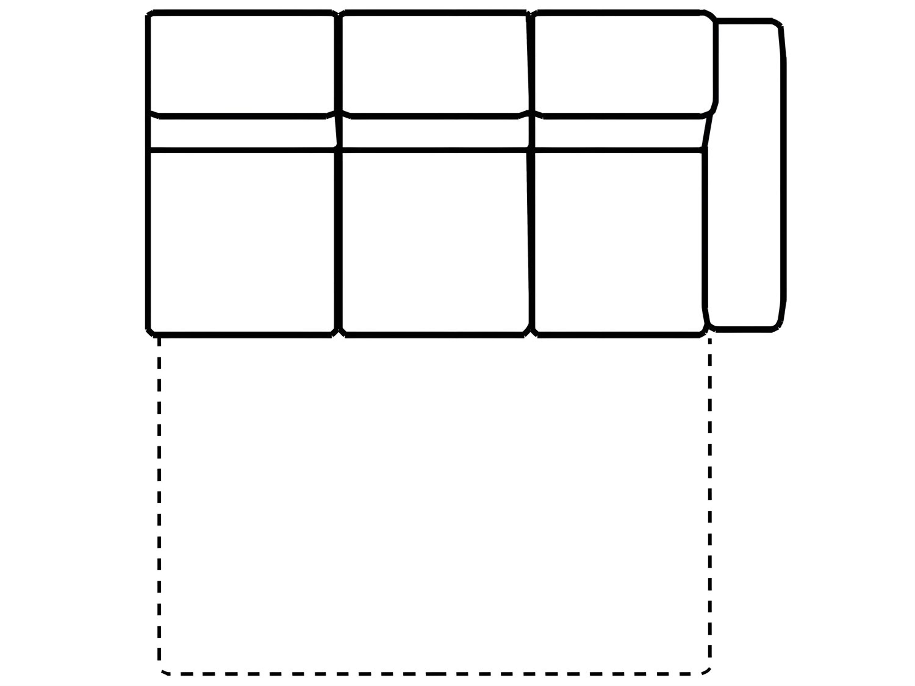 Piacevole Right Arm Facing Sofa Bed