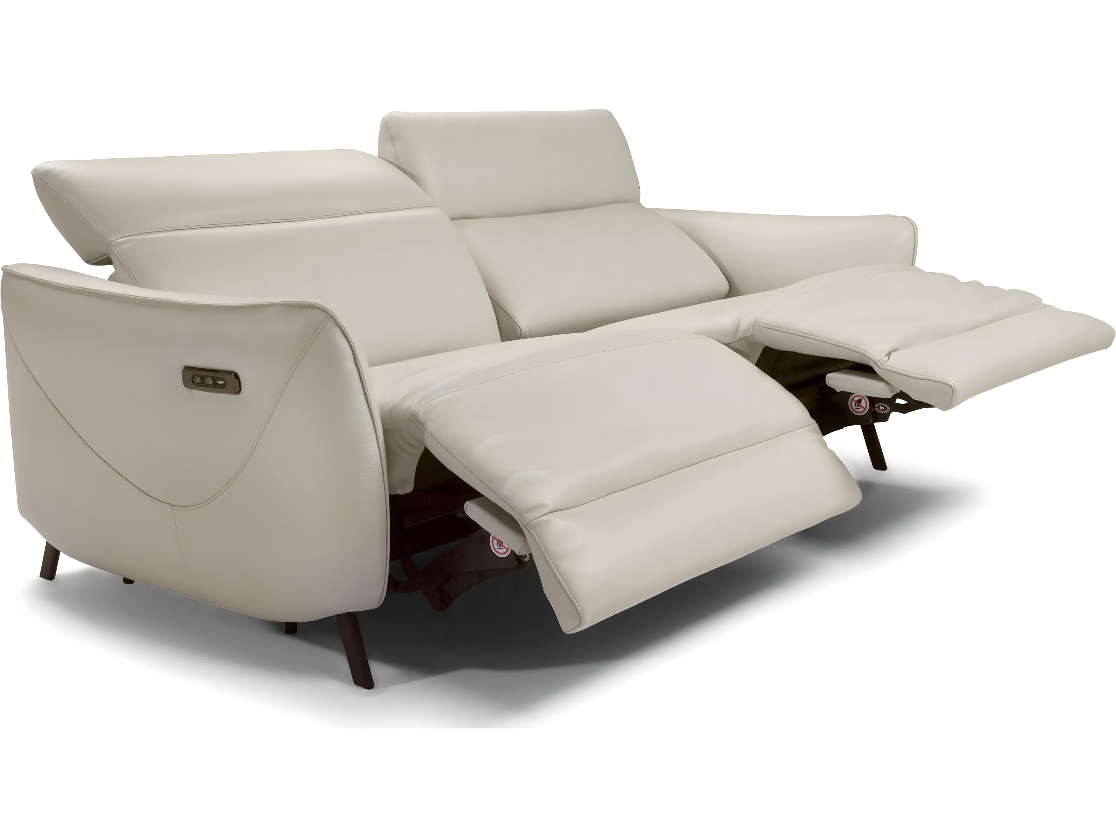 Natuzzi Editions Lima Loveseat and a Half Double Power Recliner