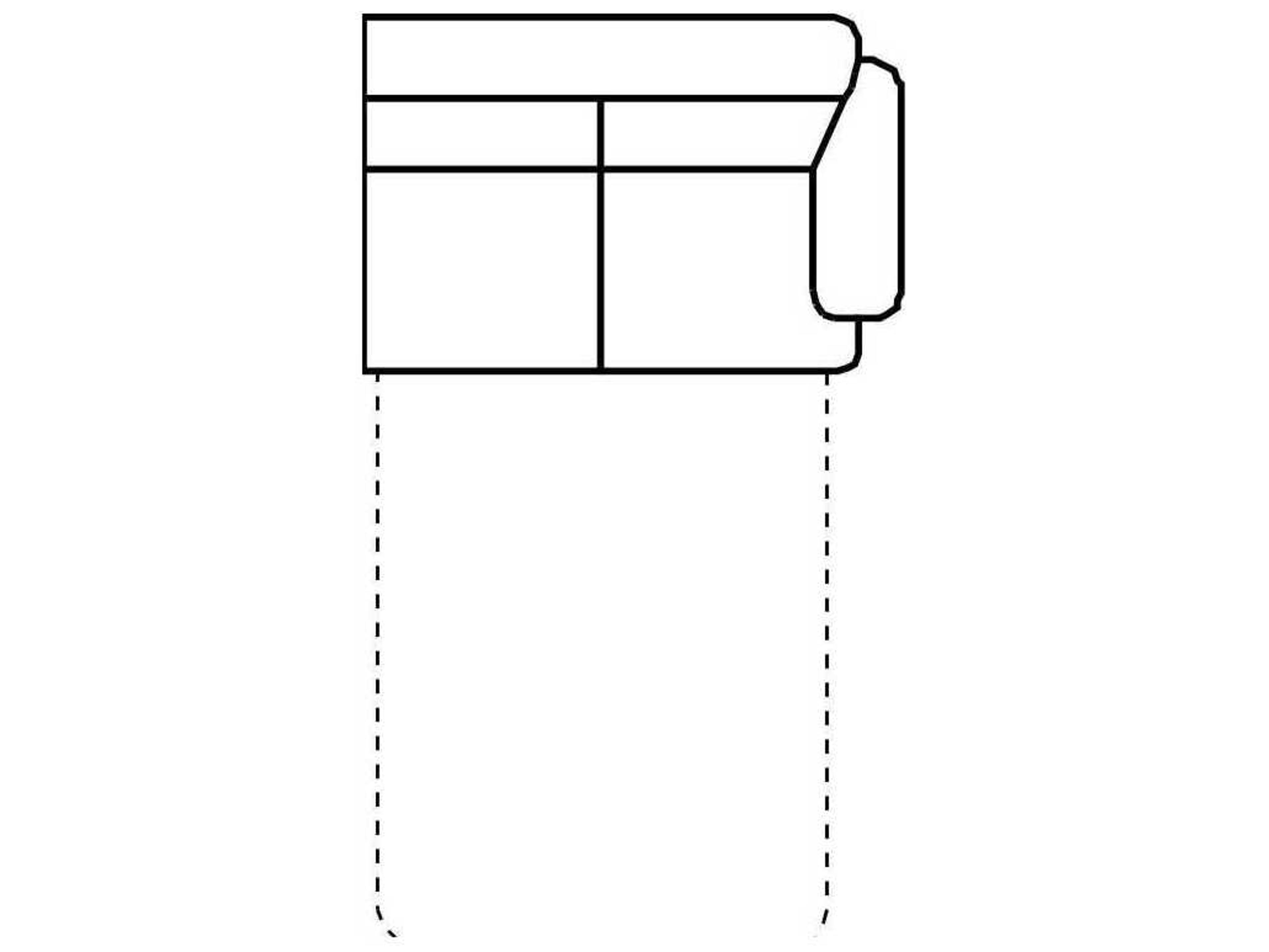 Capri Right Arm Facing Sofa Bed with Slat Mesh