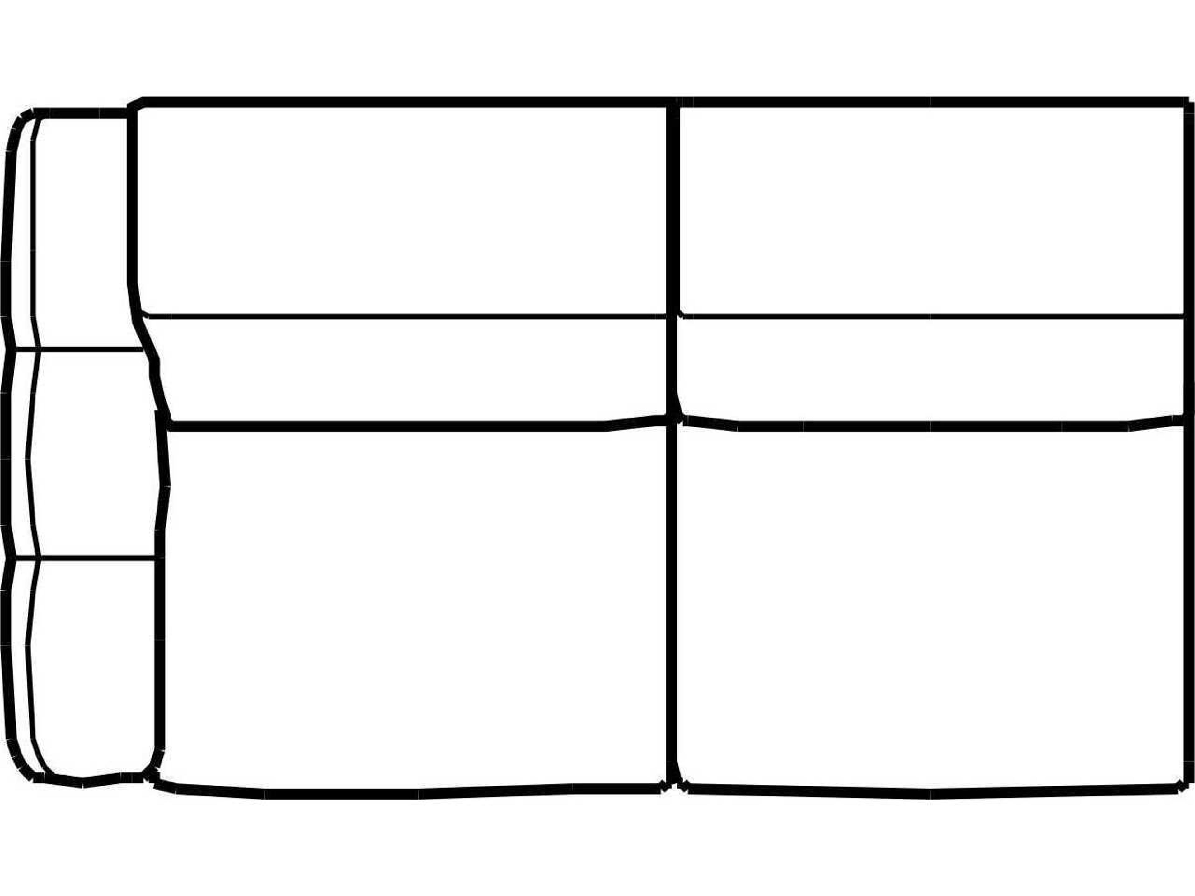 Capri Left Arm Facing Loveseat and a Half