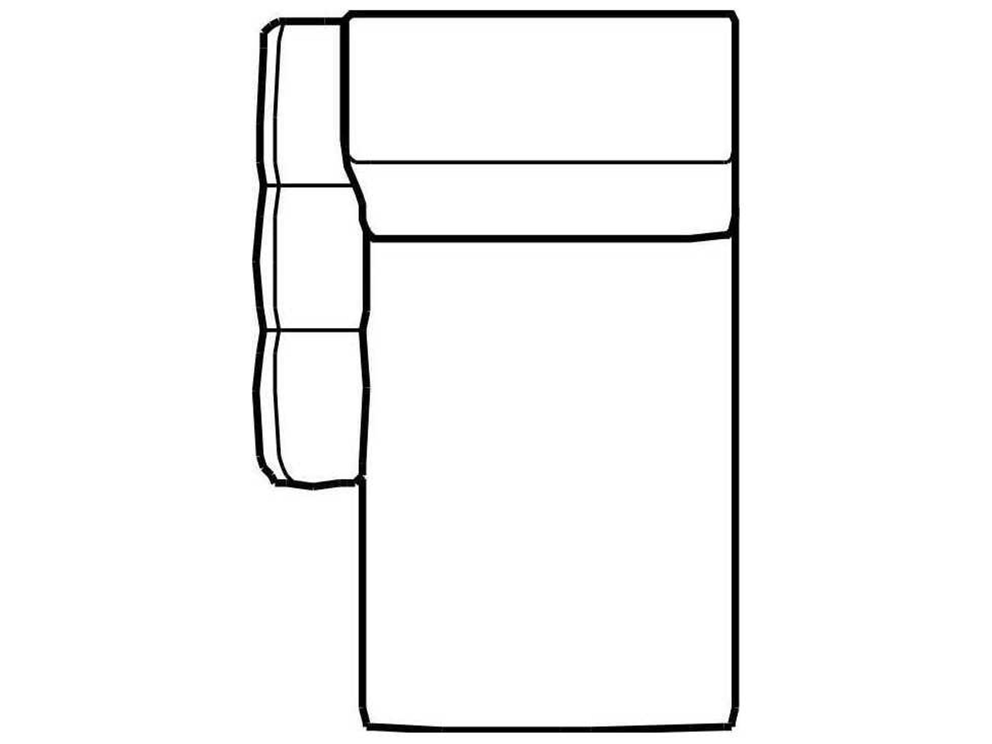 Capri Left Arm Facing Chaise Lounge with Storage