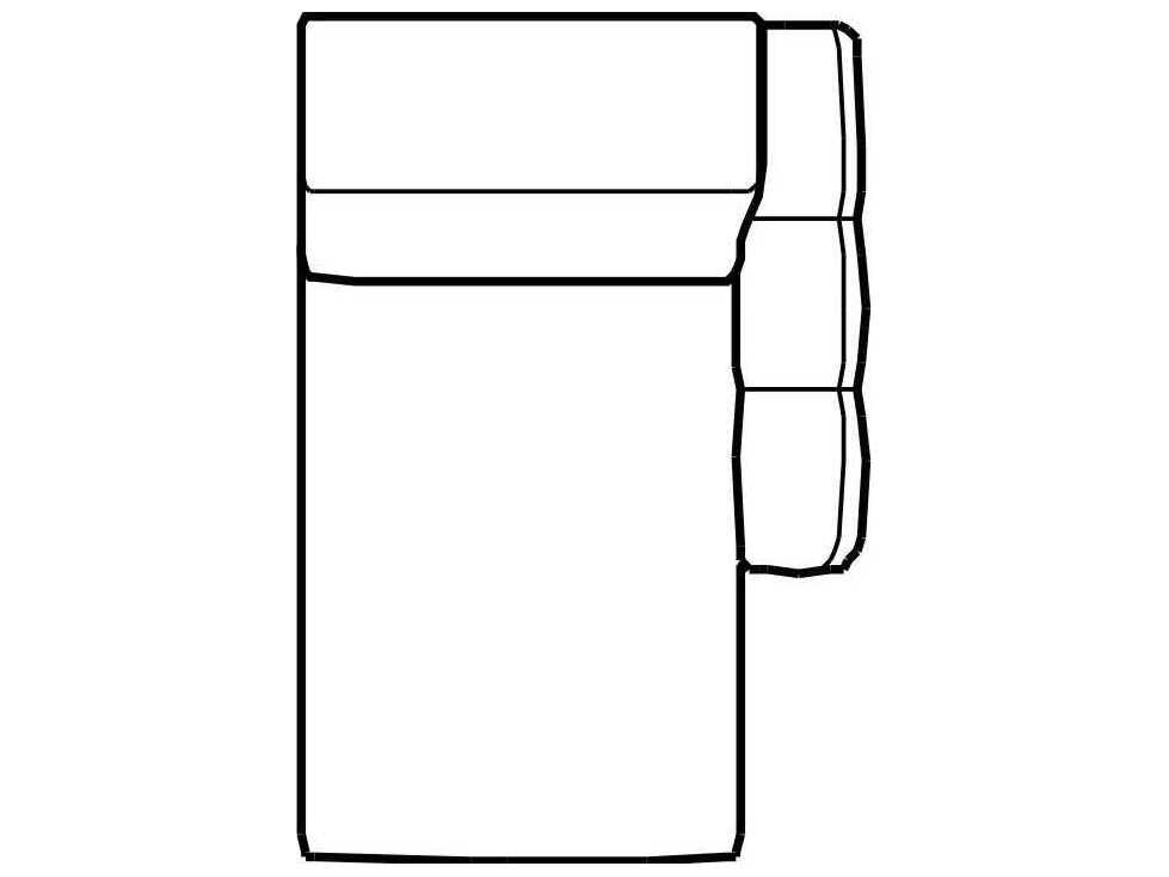 Capri Right Arm Facing Chaise Lounge with Storage