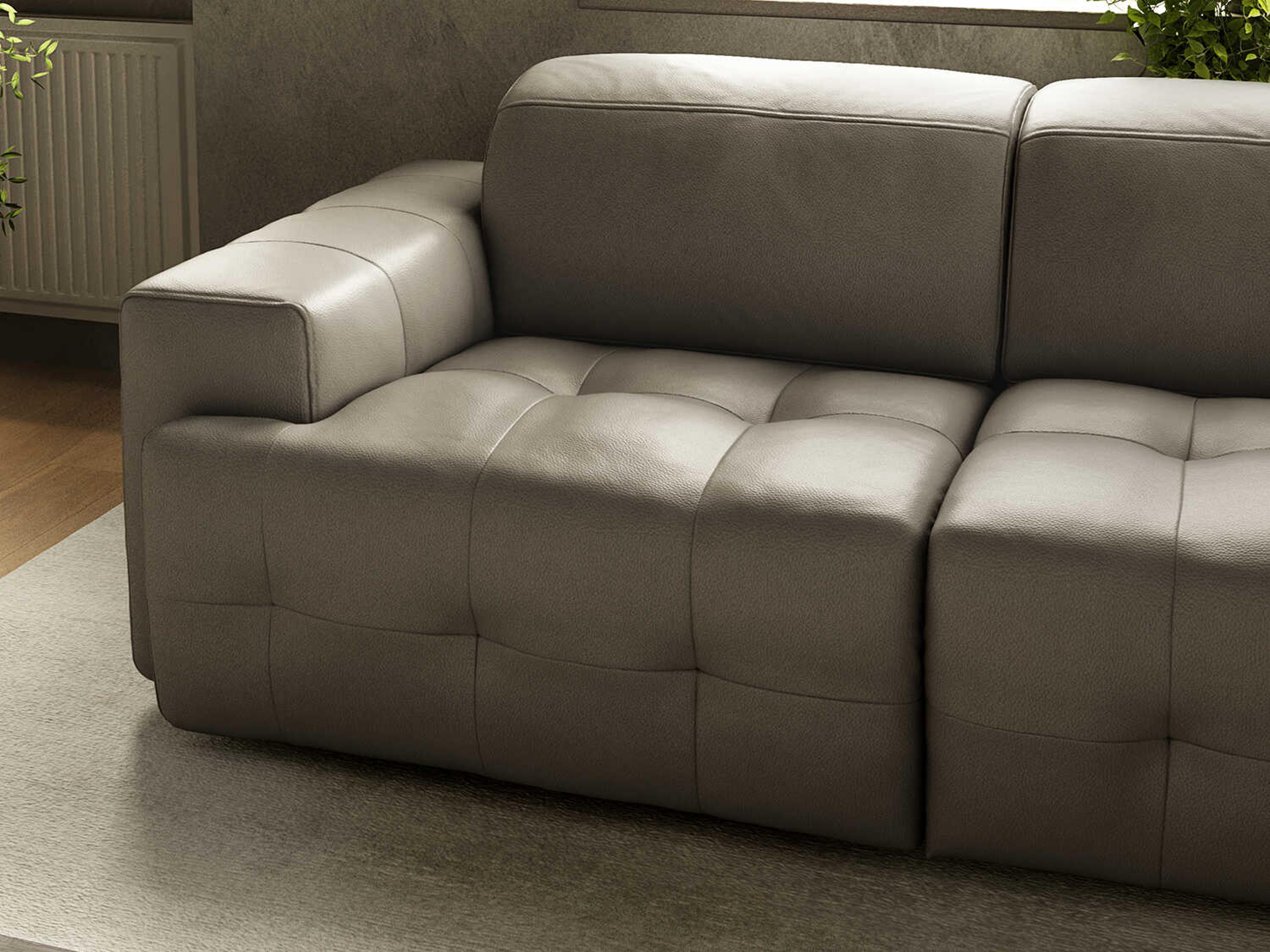 Natuzzi Editions Intenso Leather Sectional Sofa