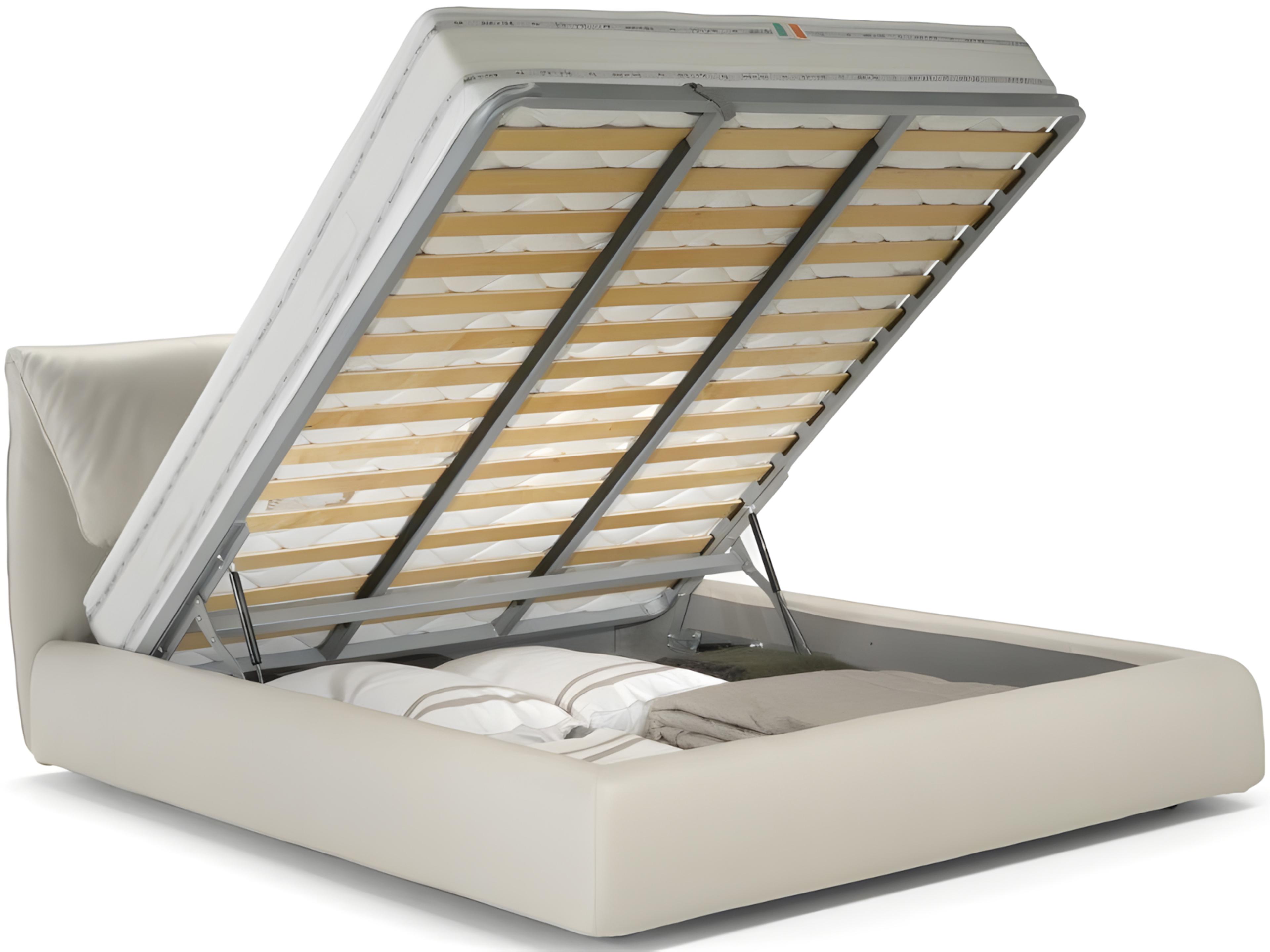 Natuzzi Editions Orbitale Double Storage Bed with Split Mesh