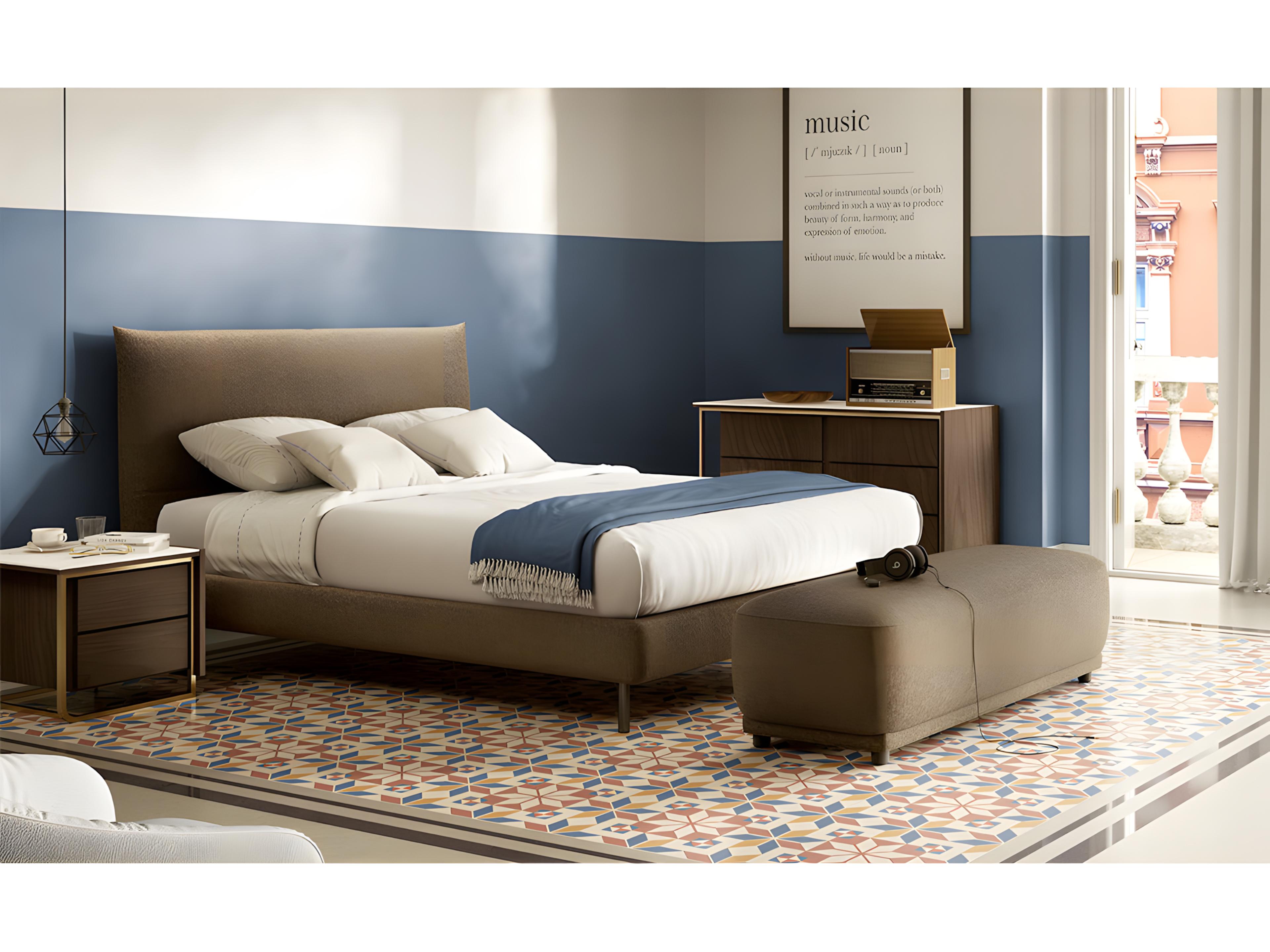 Natuzzi Editions Matera Queen Bed With Base Panel