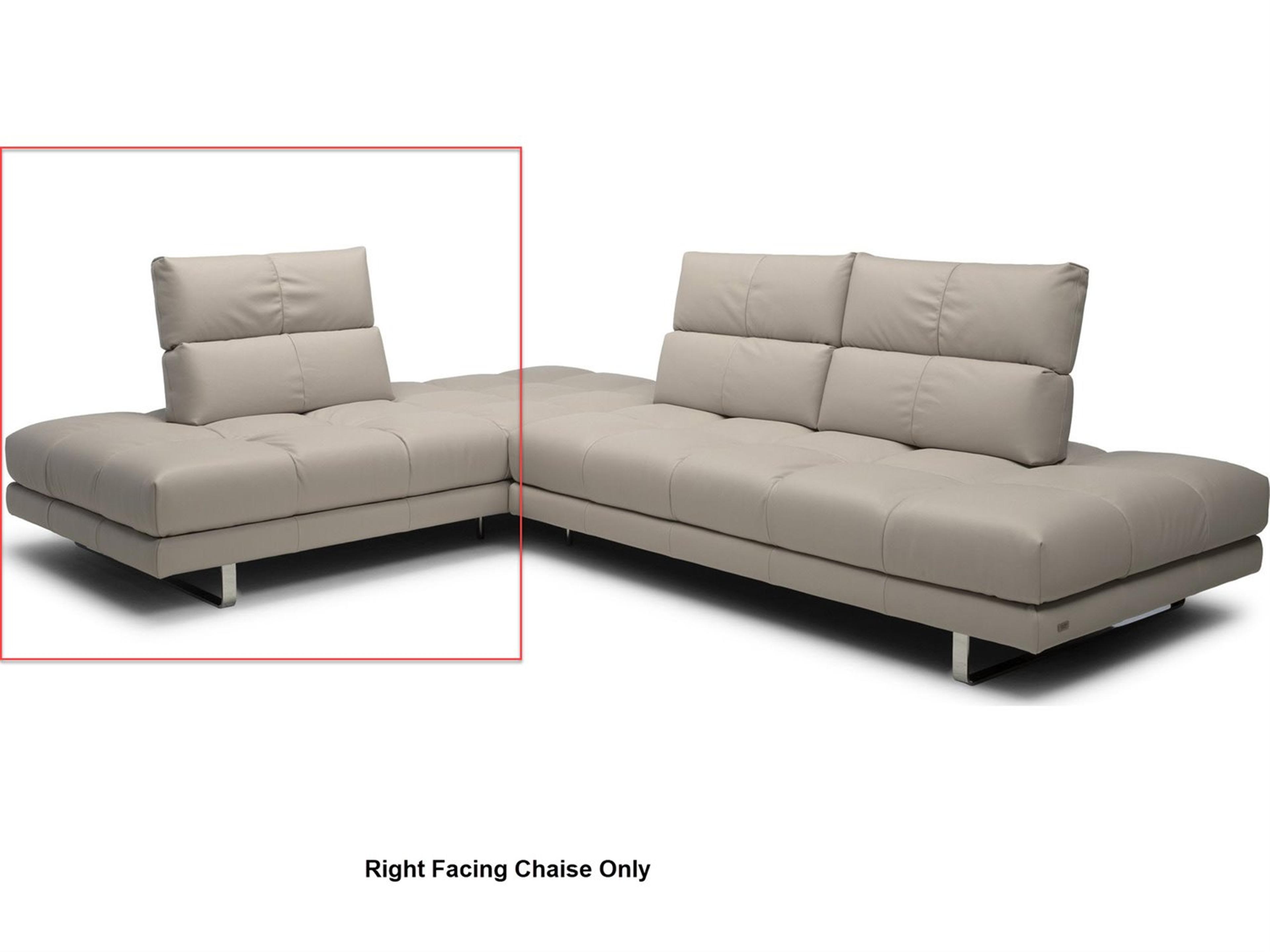 Roma Leather Right Facing Sectional Only UPHOLSTERY: 15CW - Le Mans White Leather - 15CW