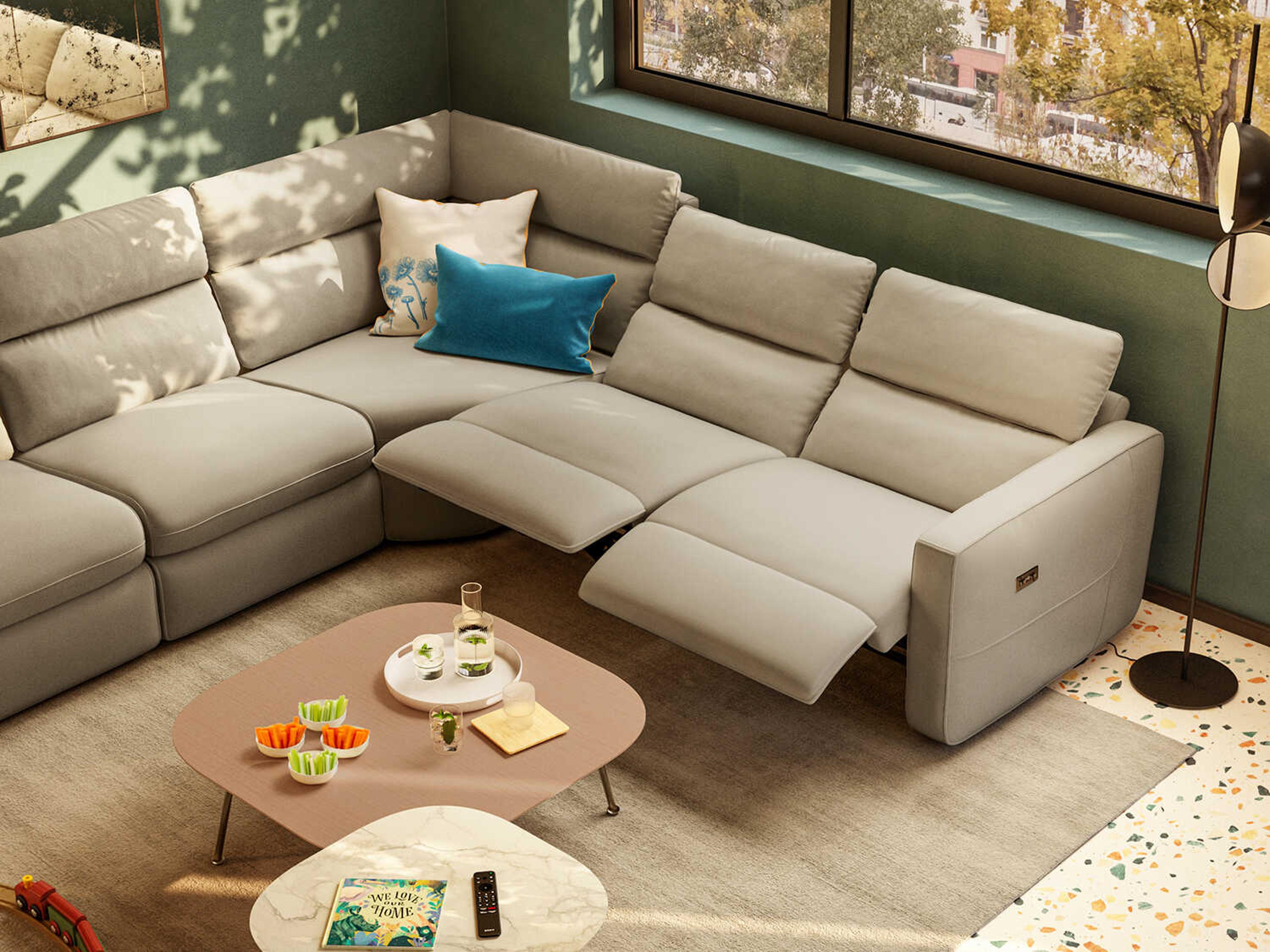 Natuzzi Editions Timoti Upholstered Sectional Sofa