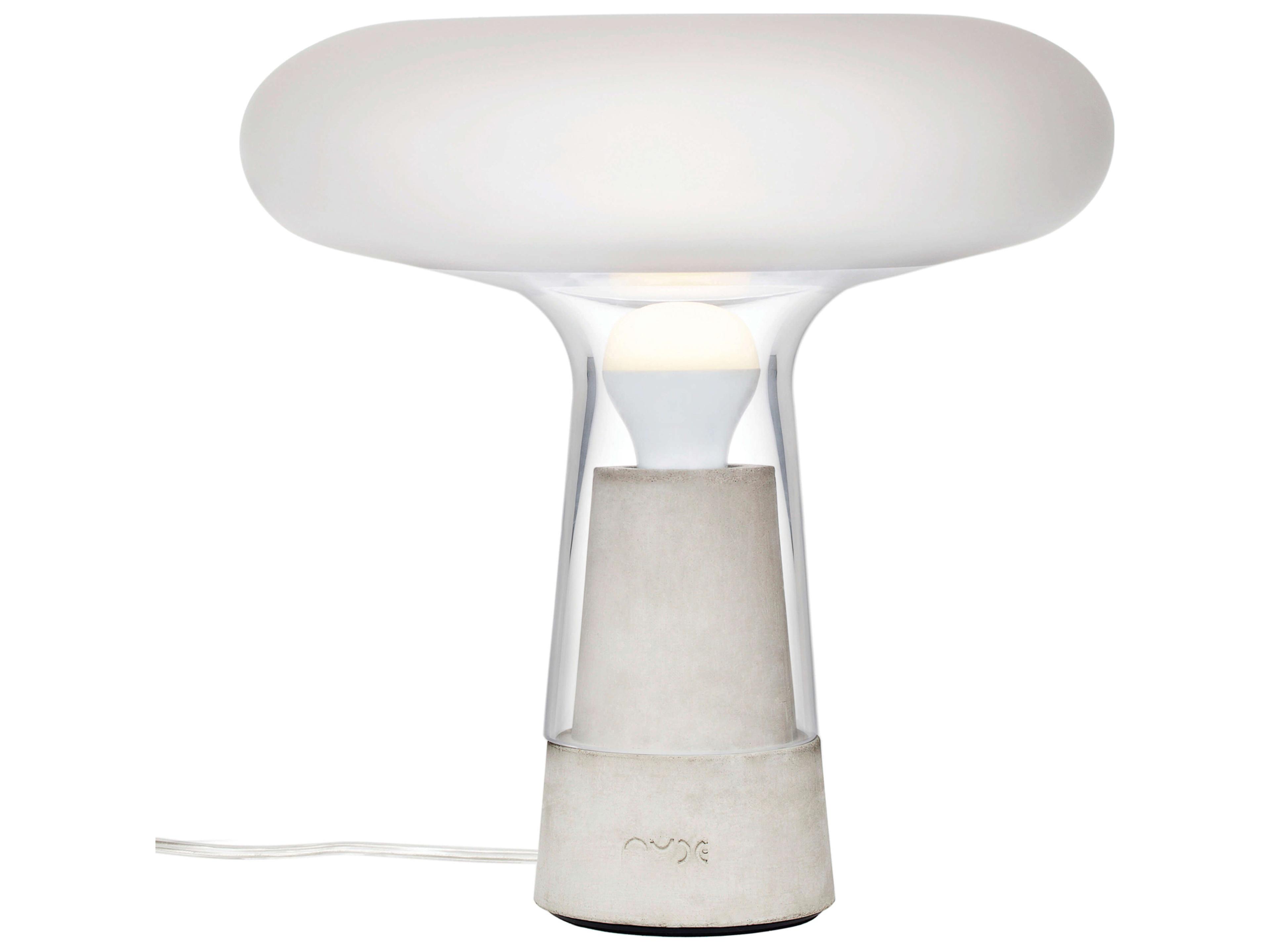 Orion Sandblasted Concrete White Table Lamp