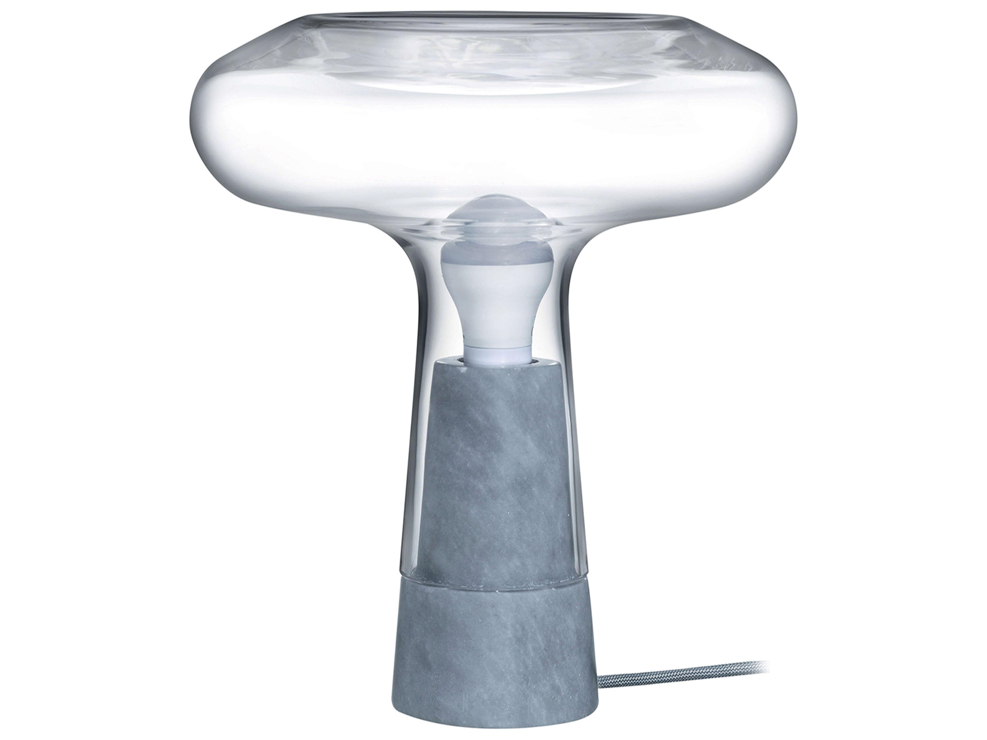 NUDE Orion Sandblasted Marble Clear Table Lamp