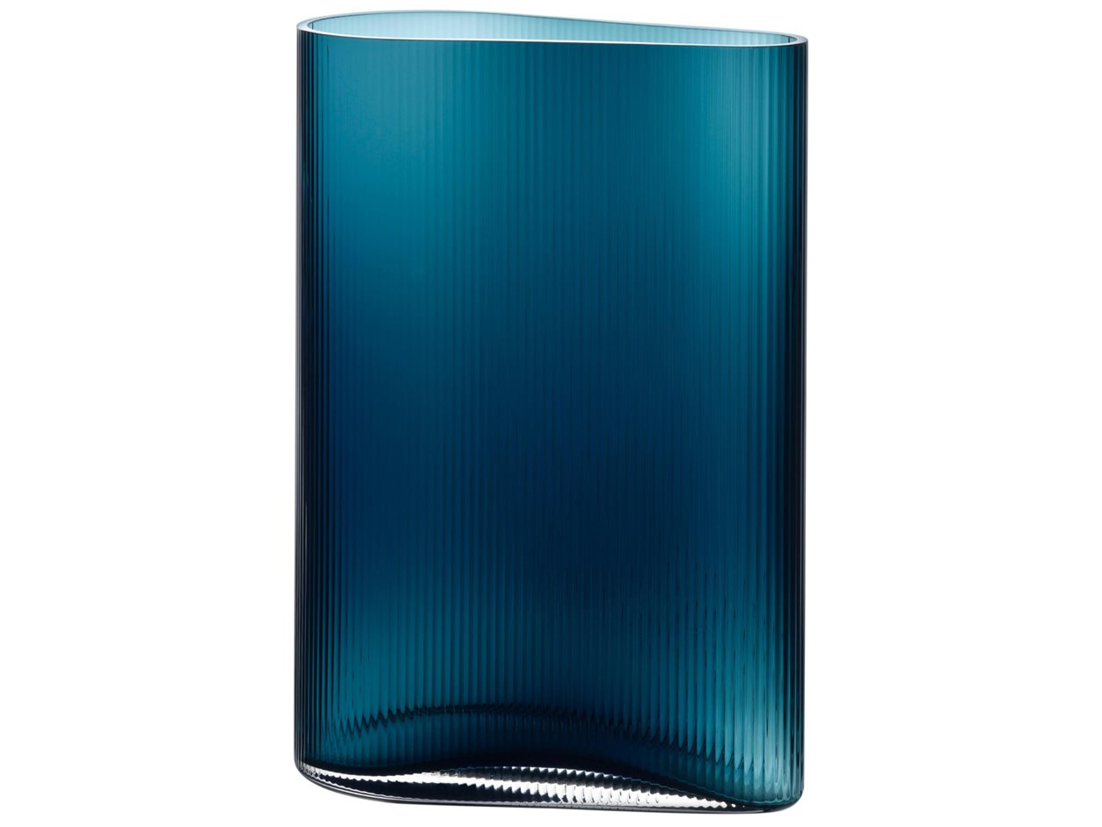 Mist Short Vase in Petroleum Green