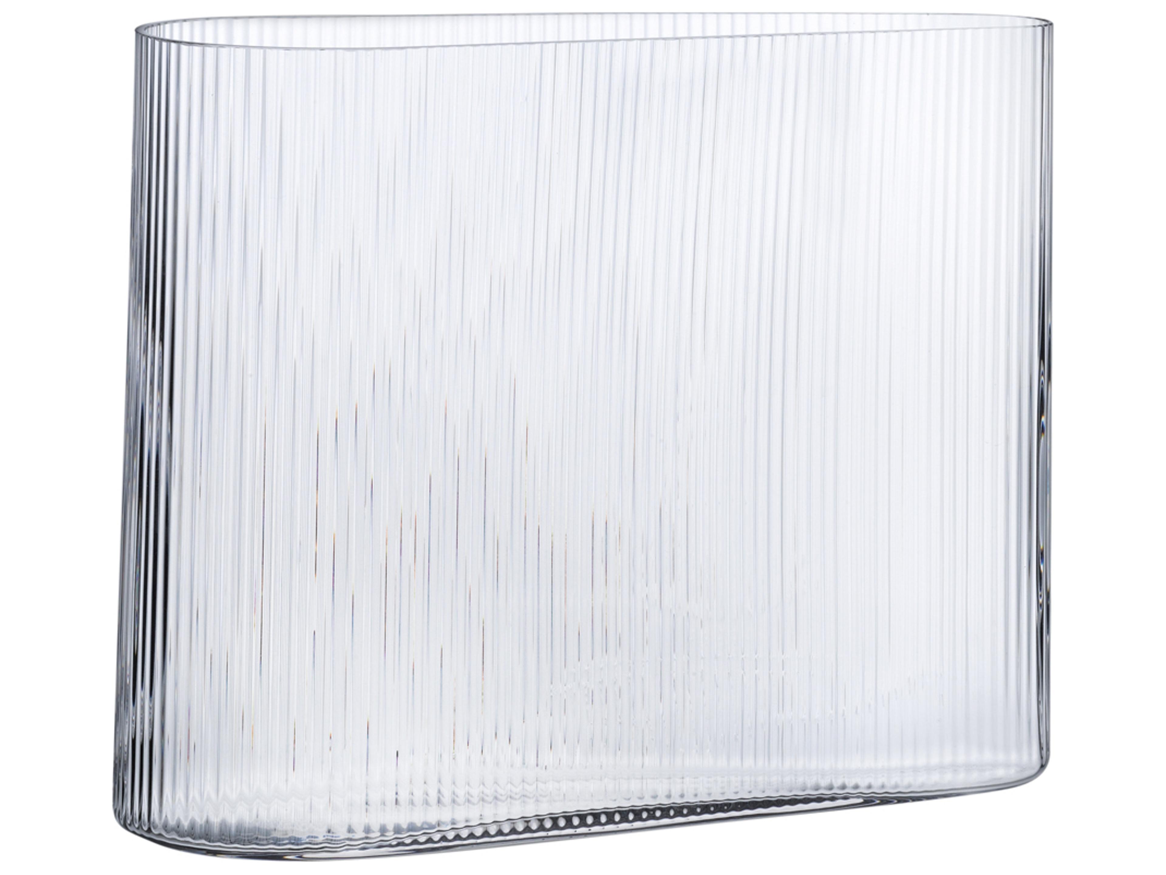 Mist Vase Wide Clear Crystal