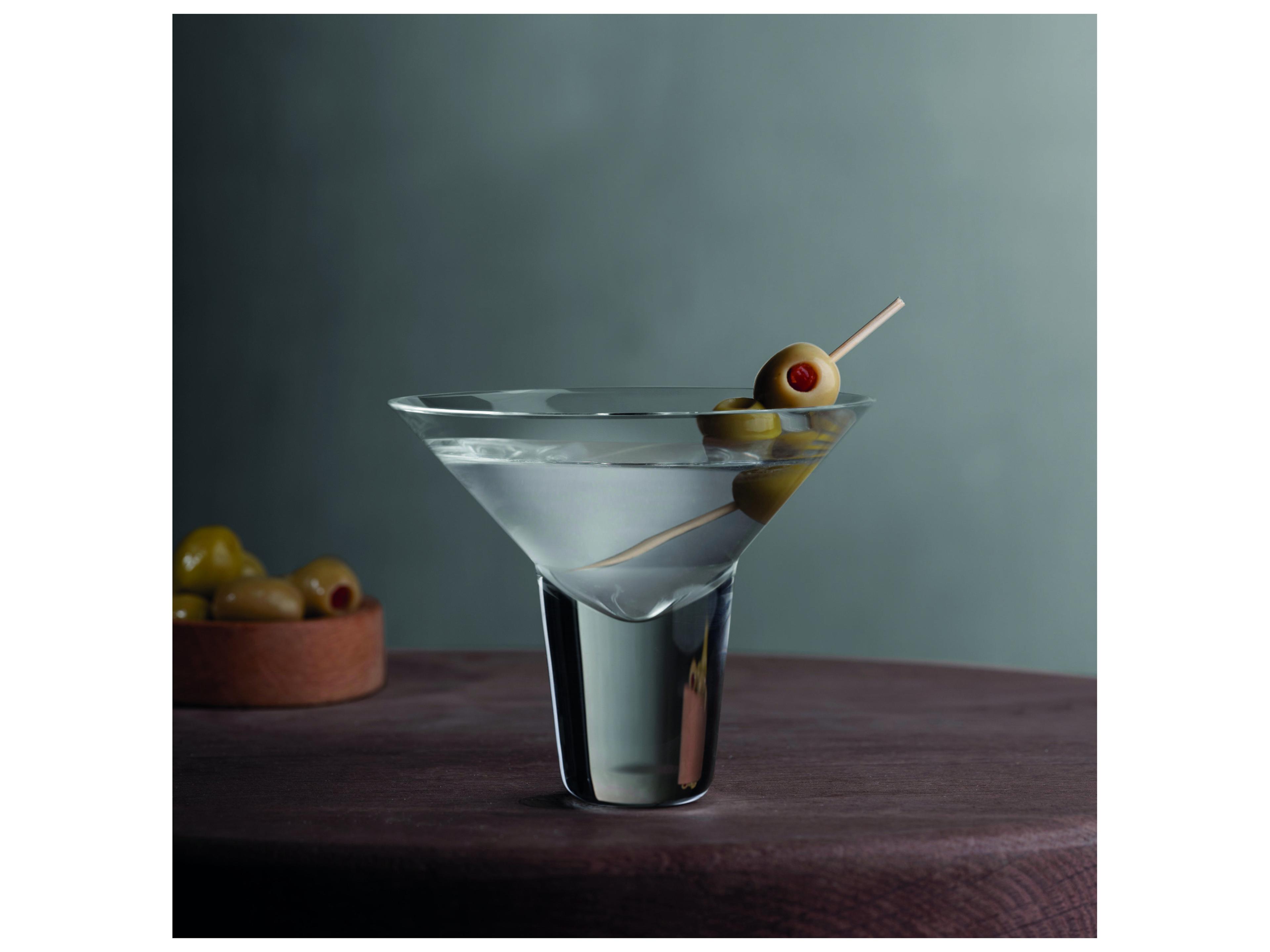 NUDE Gravity Clear Martini Cocktail Glass Set of 2