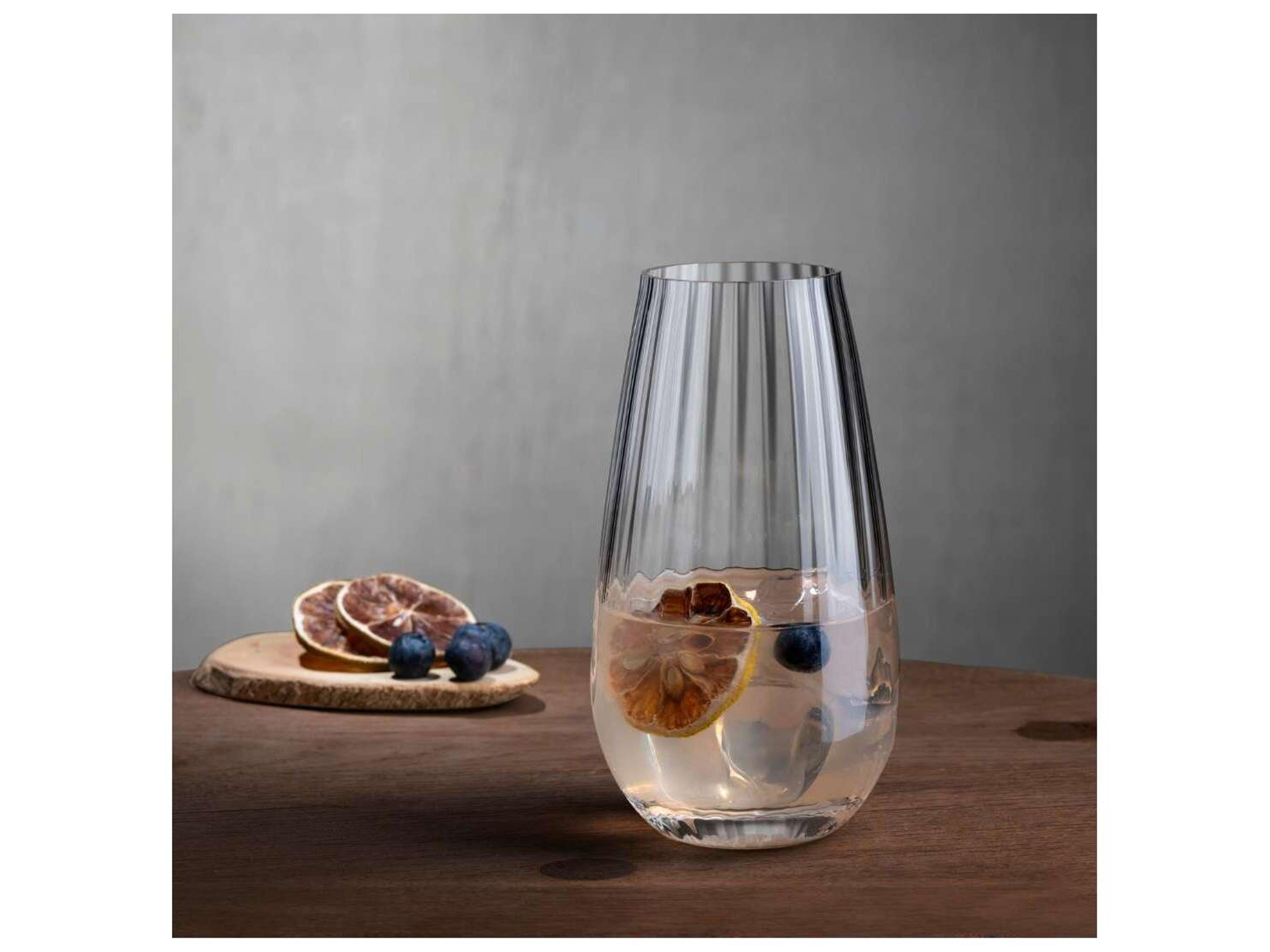 NUDE Round Up Clear Highball Glass Set of 2