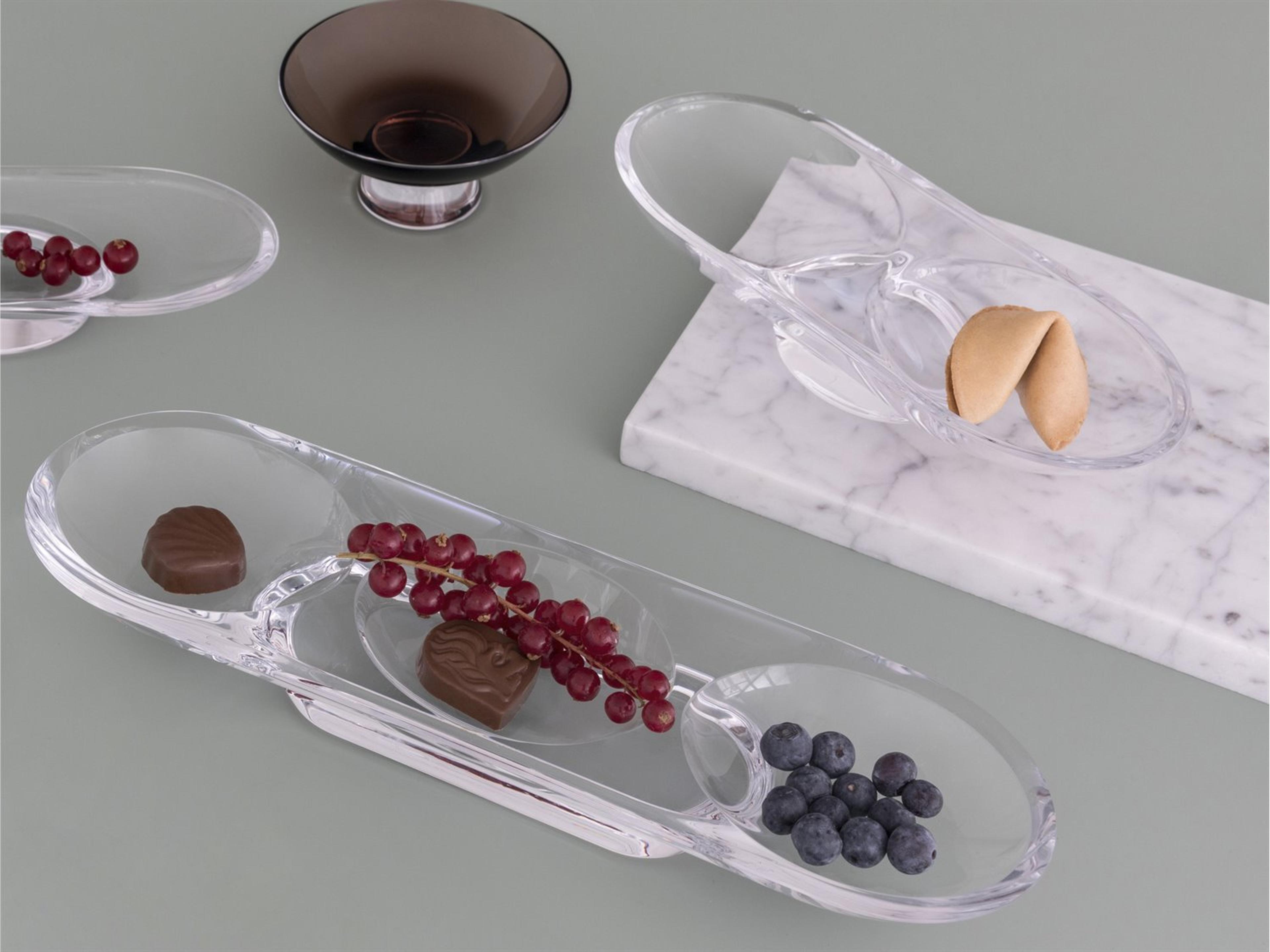 NUDE Silhouette Clear Compartment Tray