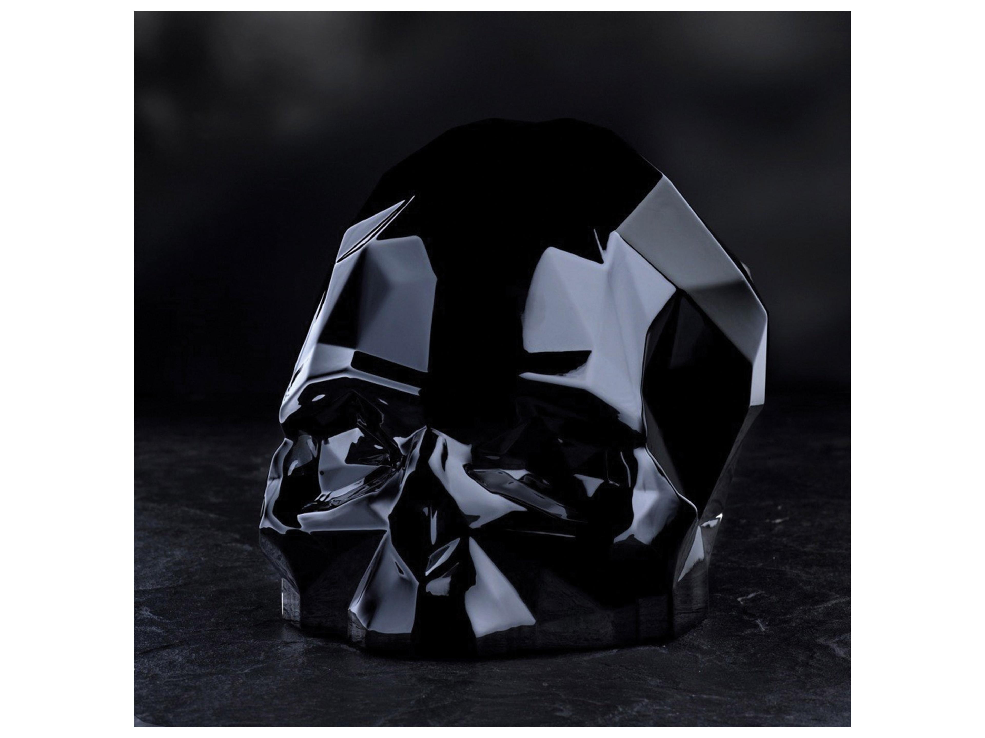 NUDE Memento Mori Black Faceted Skull