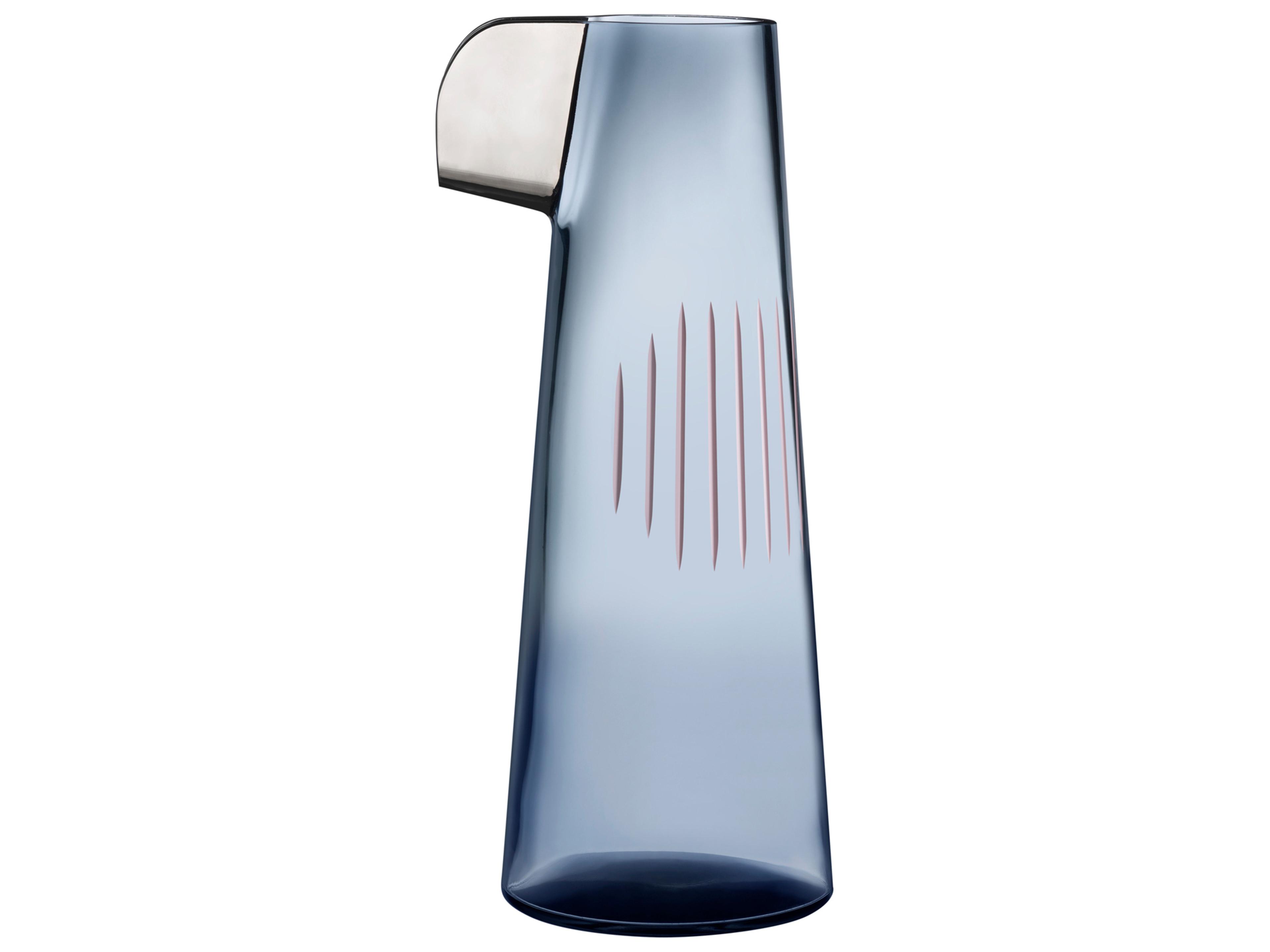 Parrot Carafe Steel Blue with Platinum Beak