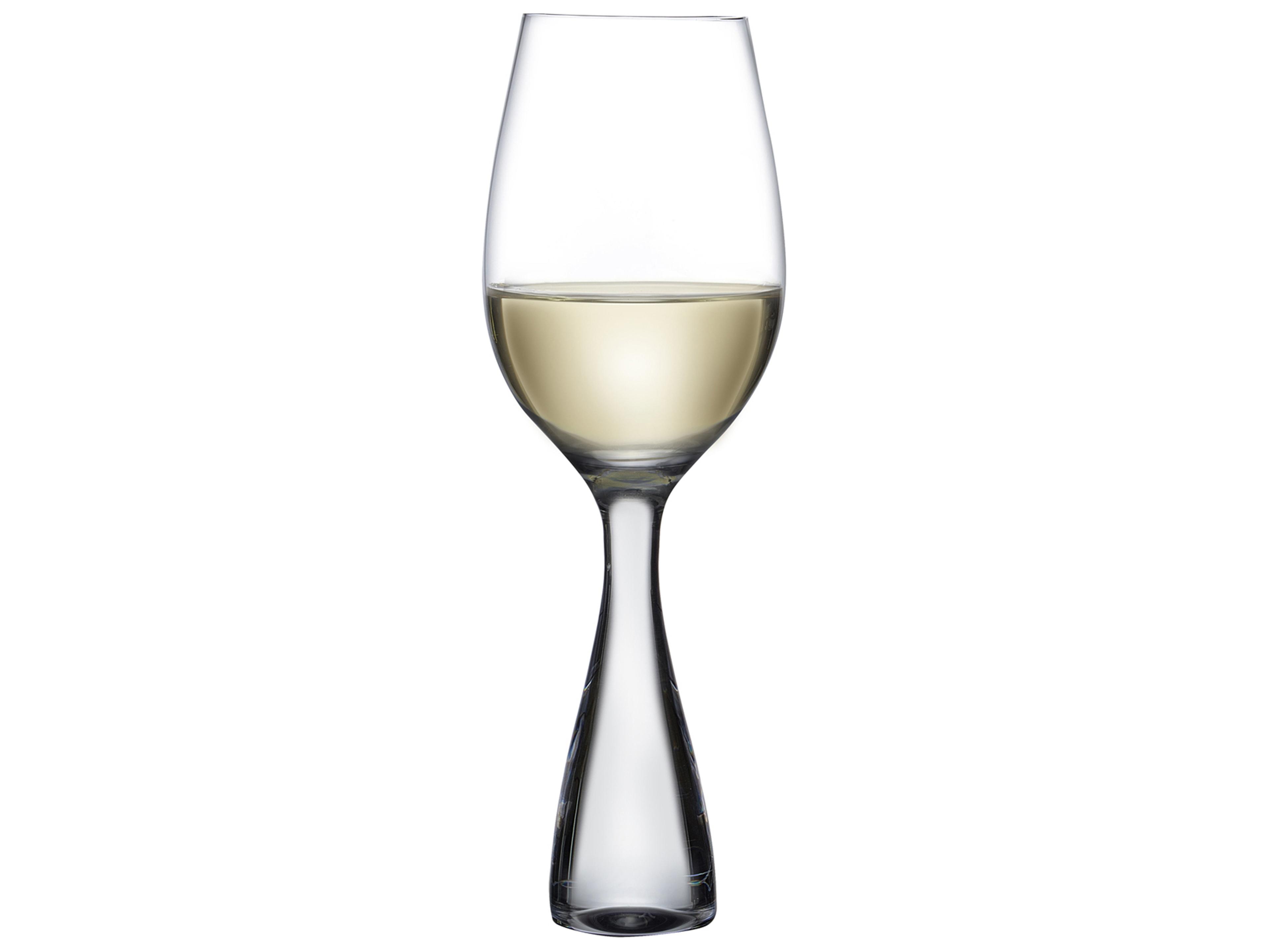 NUDE Wine Party Clear White Wine Glass Set of 2