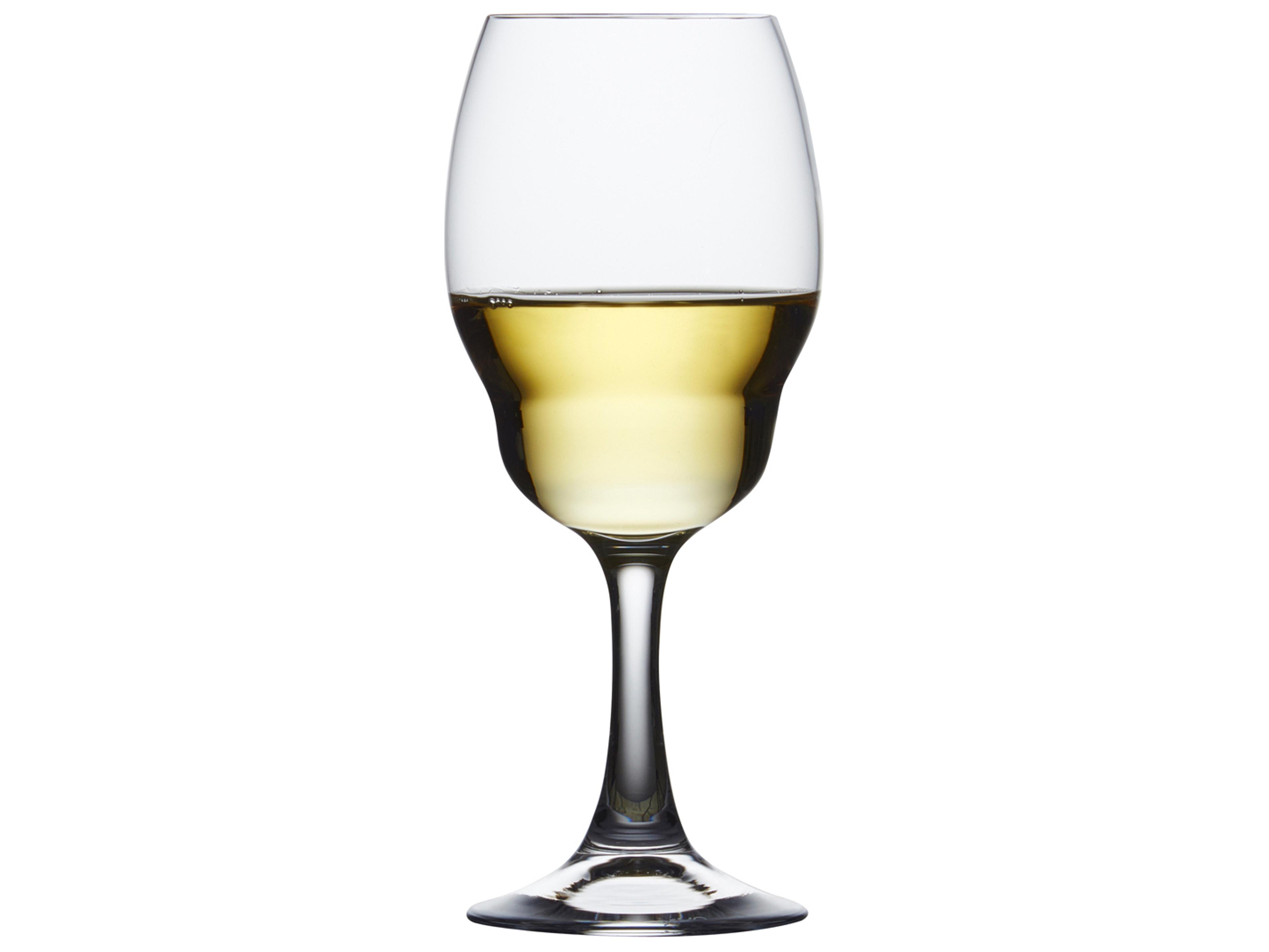 NUDE Heads Up Clear White Wine Glass Set of 2