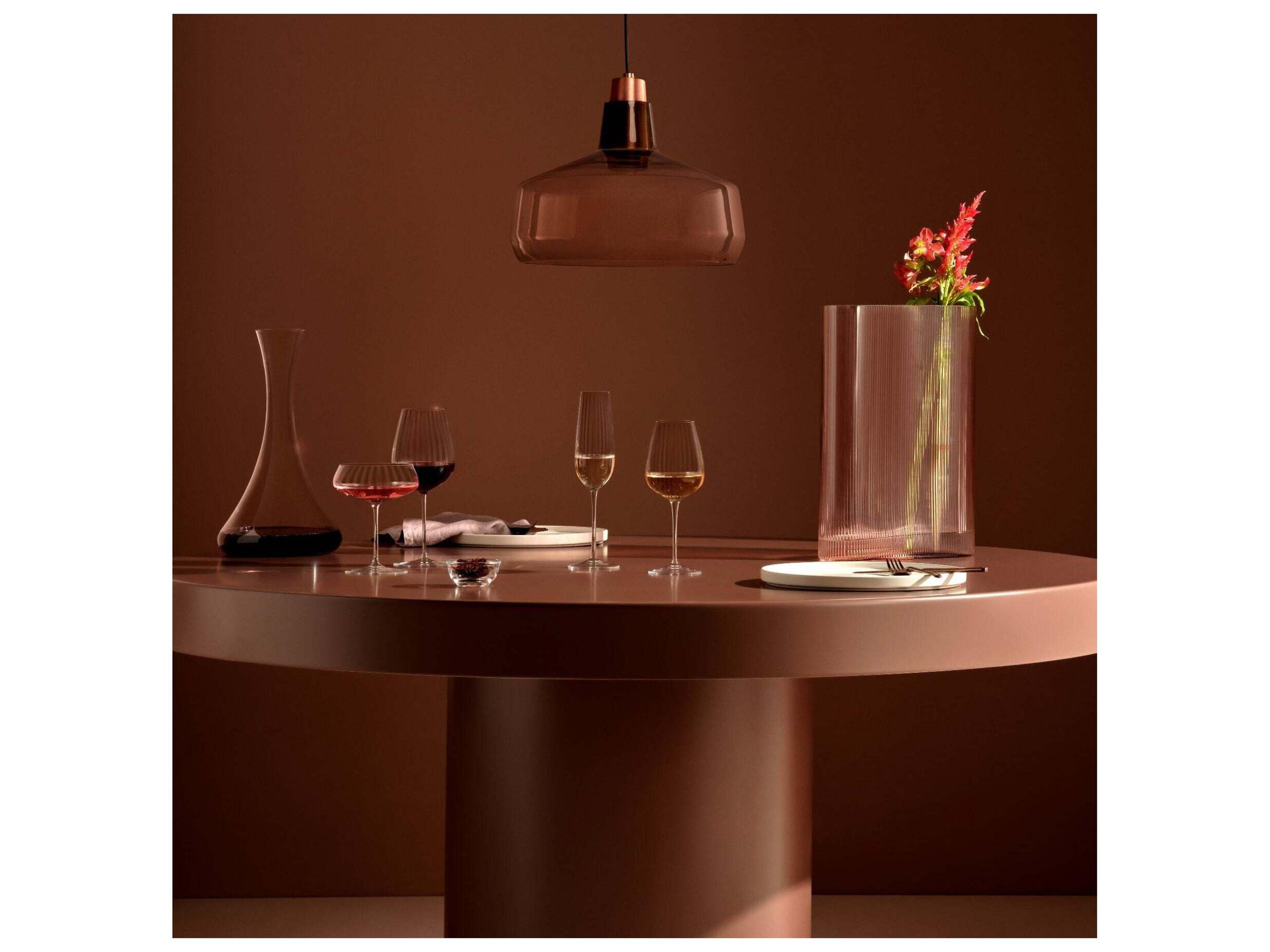 NUDE Round Up Dusty Rose Red Wine Glass Set of 2