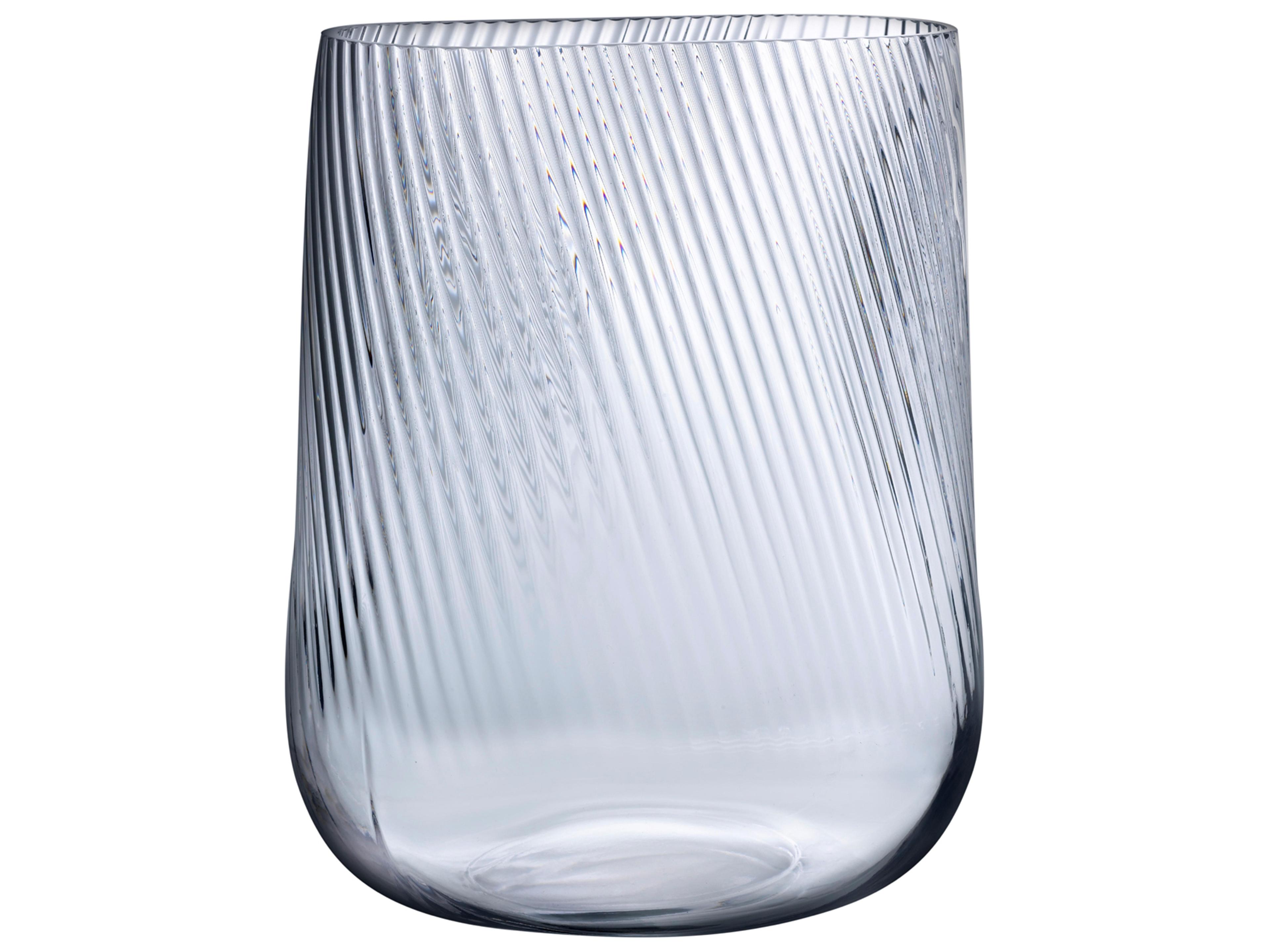 Opti Tall Rippled Crystal Vase