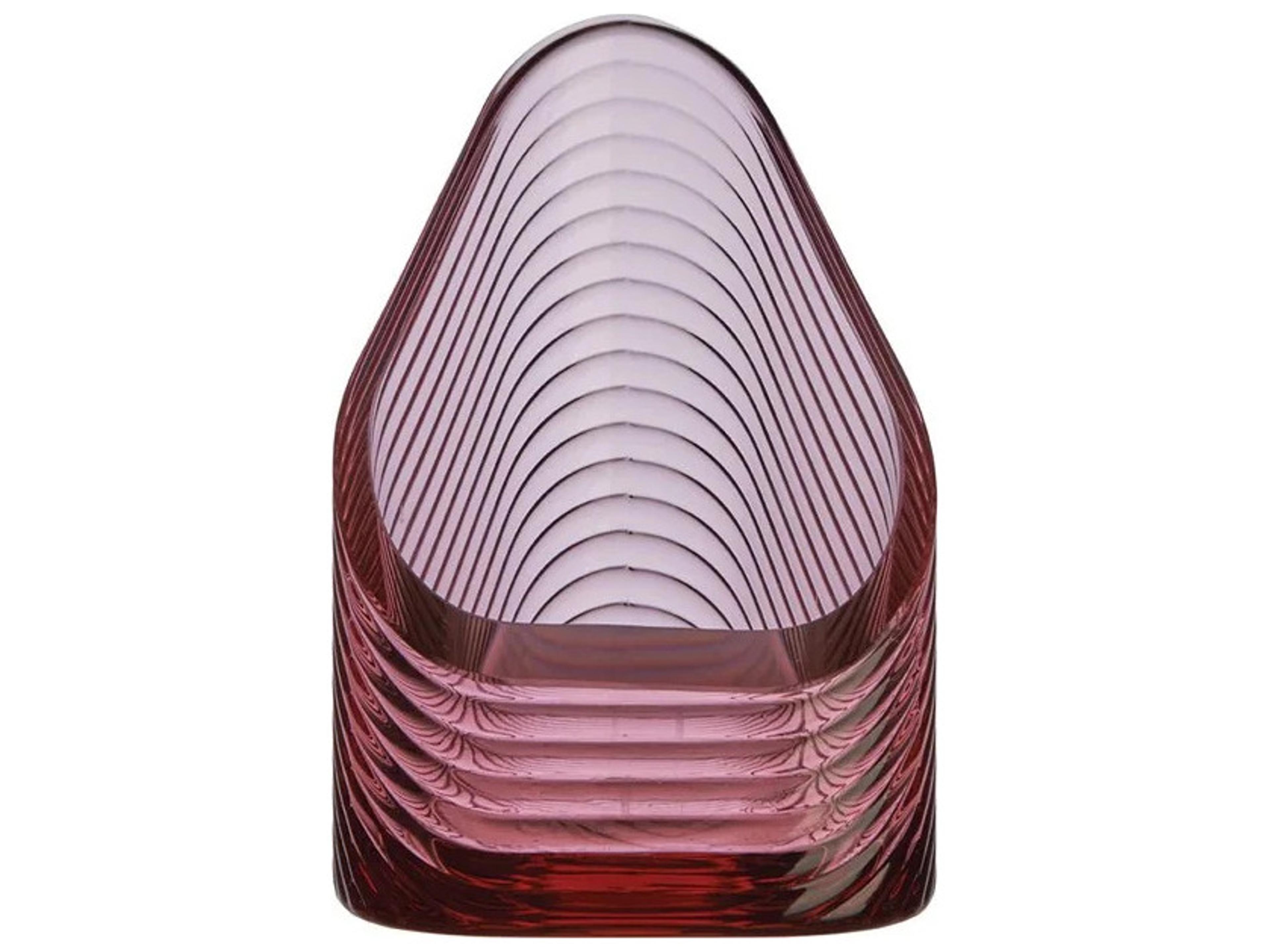 Glass Mist Votive Small Dusty Rose Crystal