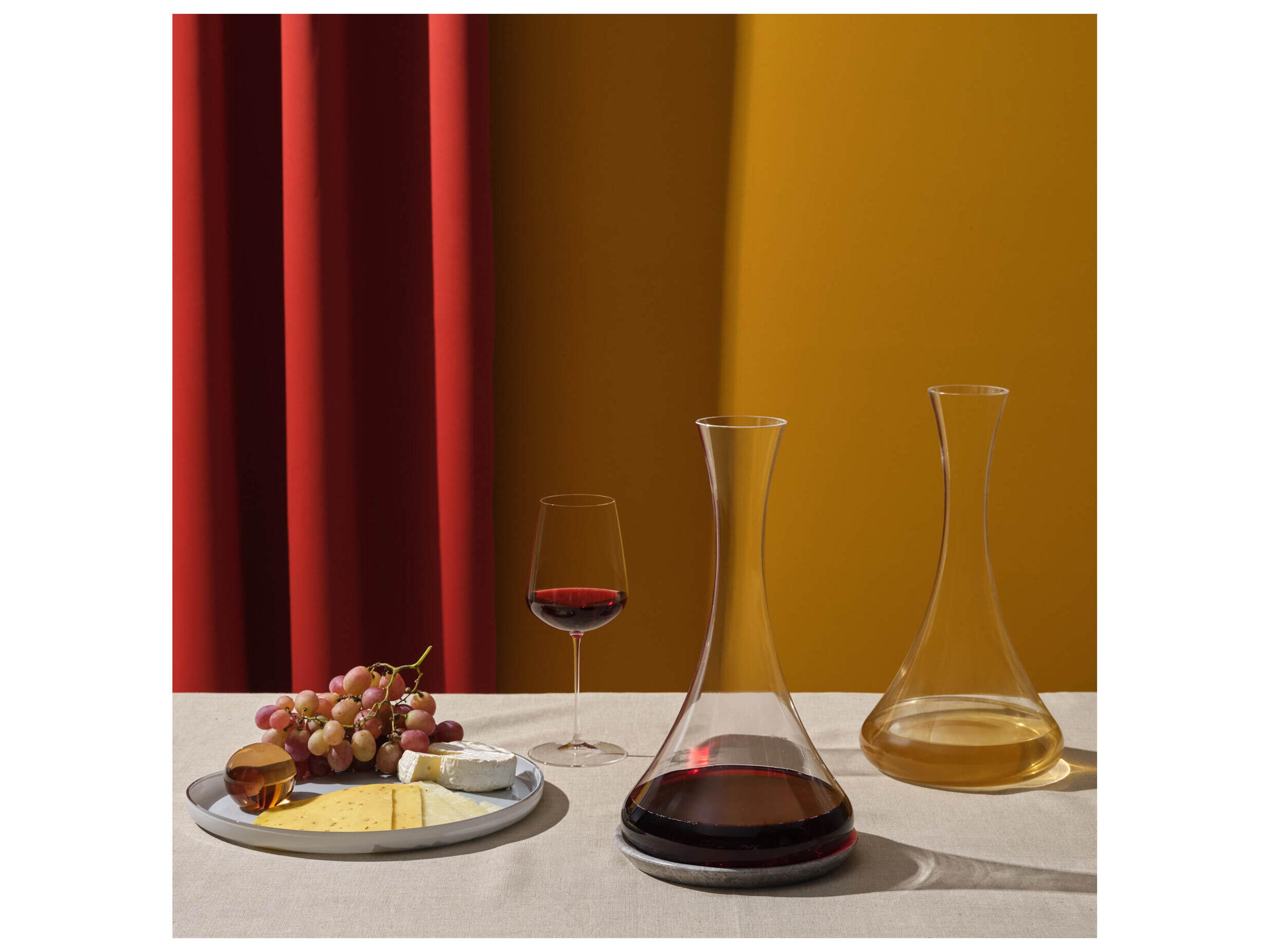 NUDE Jazz Clear Decanter with Marble Base