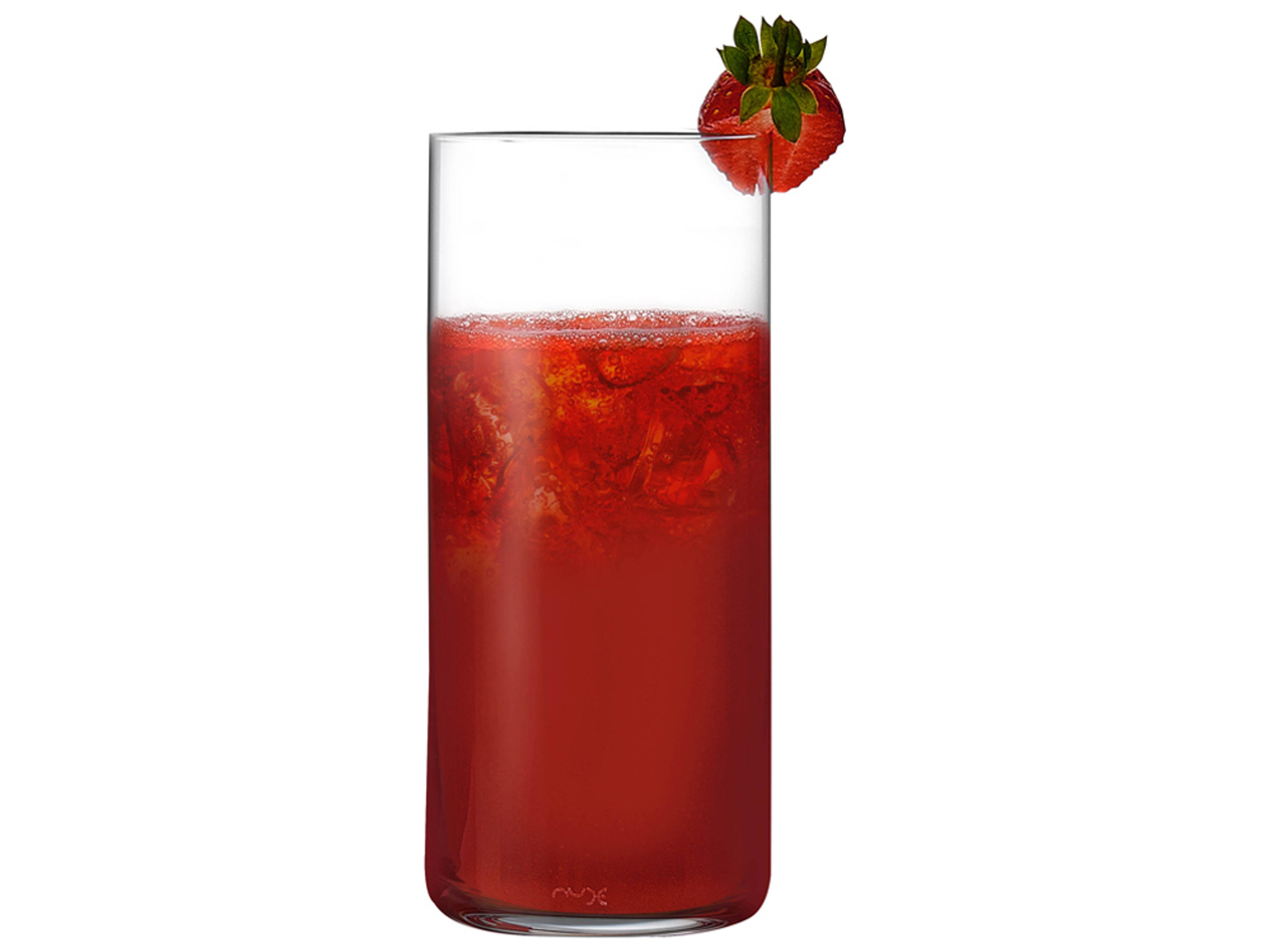 NUDE Finesse Clear Long Drink Glass Set of 4