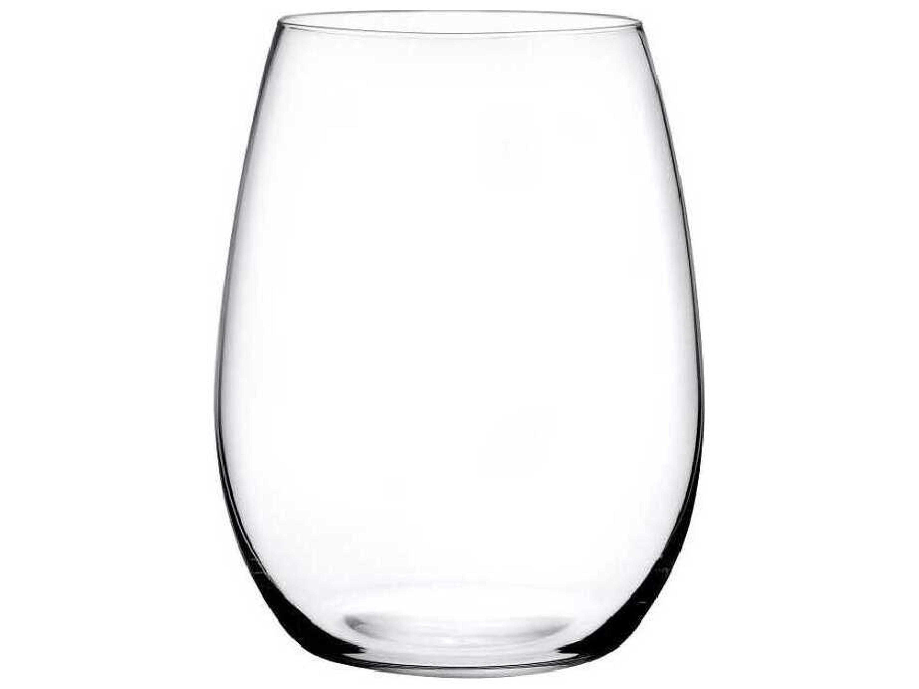 Pure Bordeaux Stemless Wine Glasses Set of 4