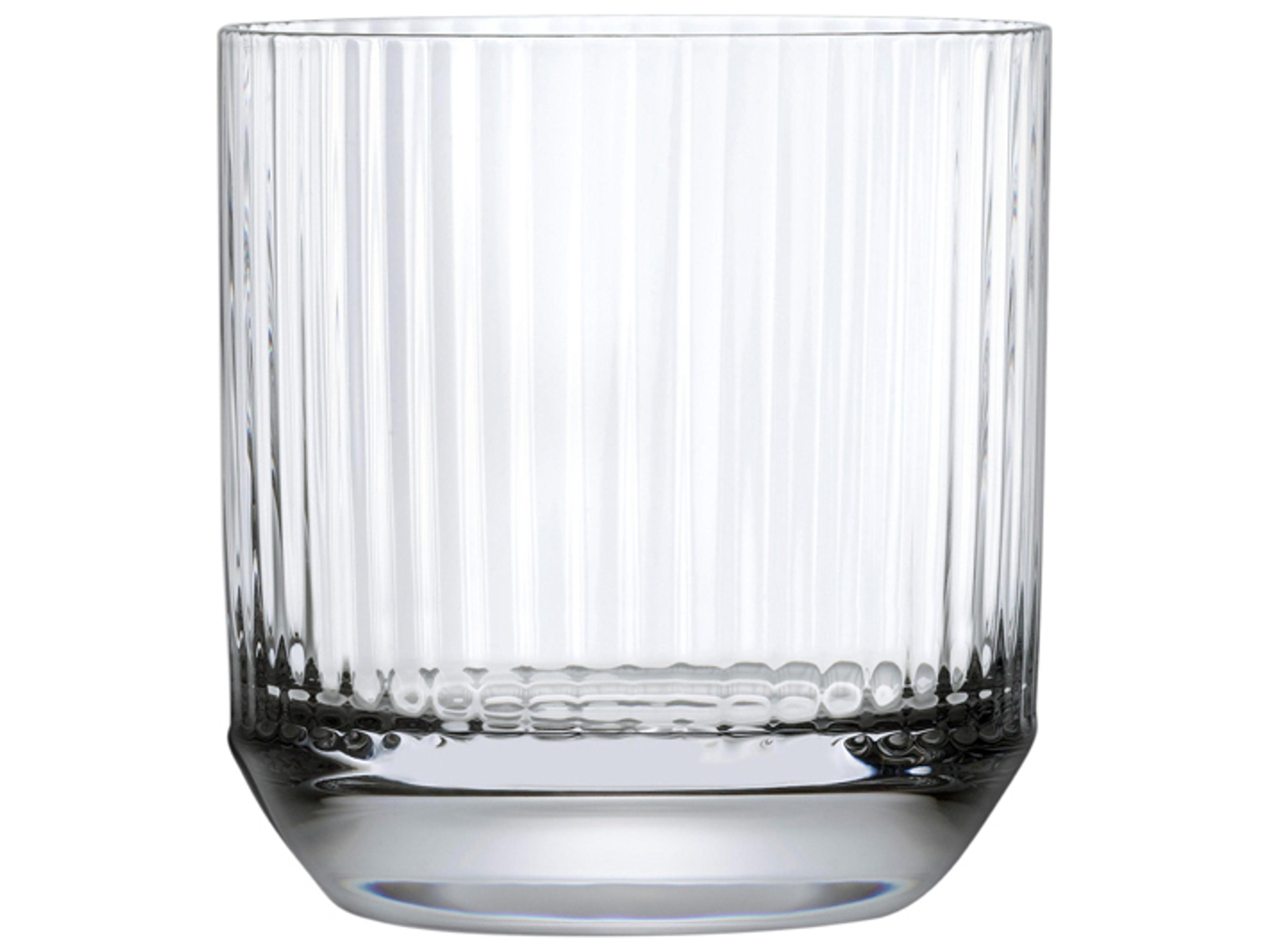 Big Top Set of 4 Whiskey DOF Glasses Raised Linear Pattern