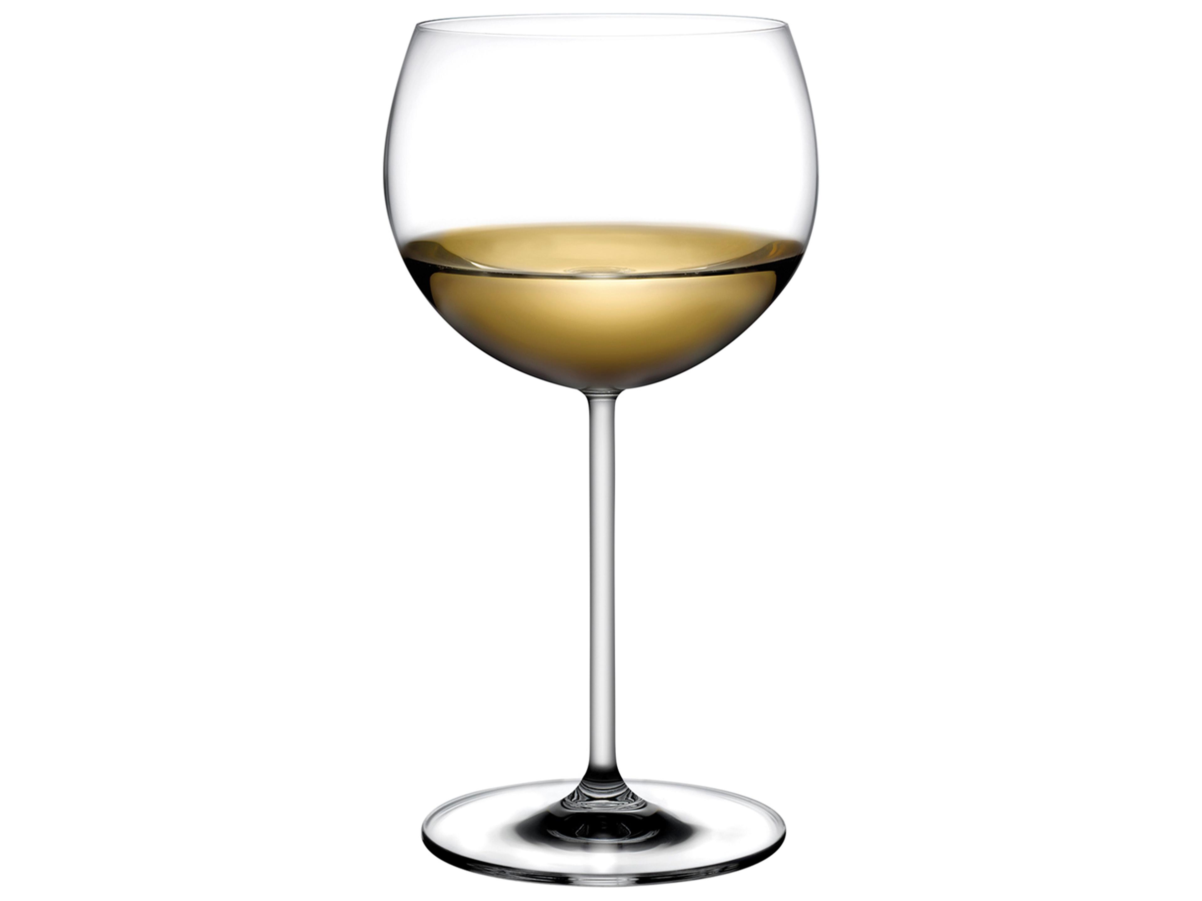 NUDE Vintage Clear Bourgogne Blanc Glass Set of 2