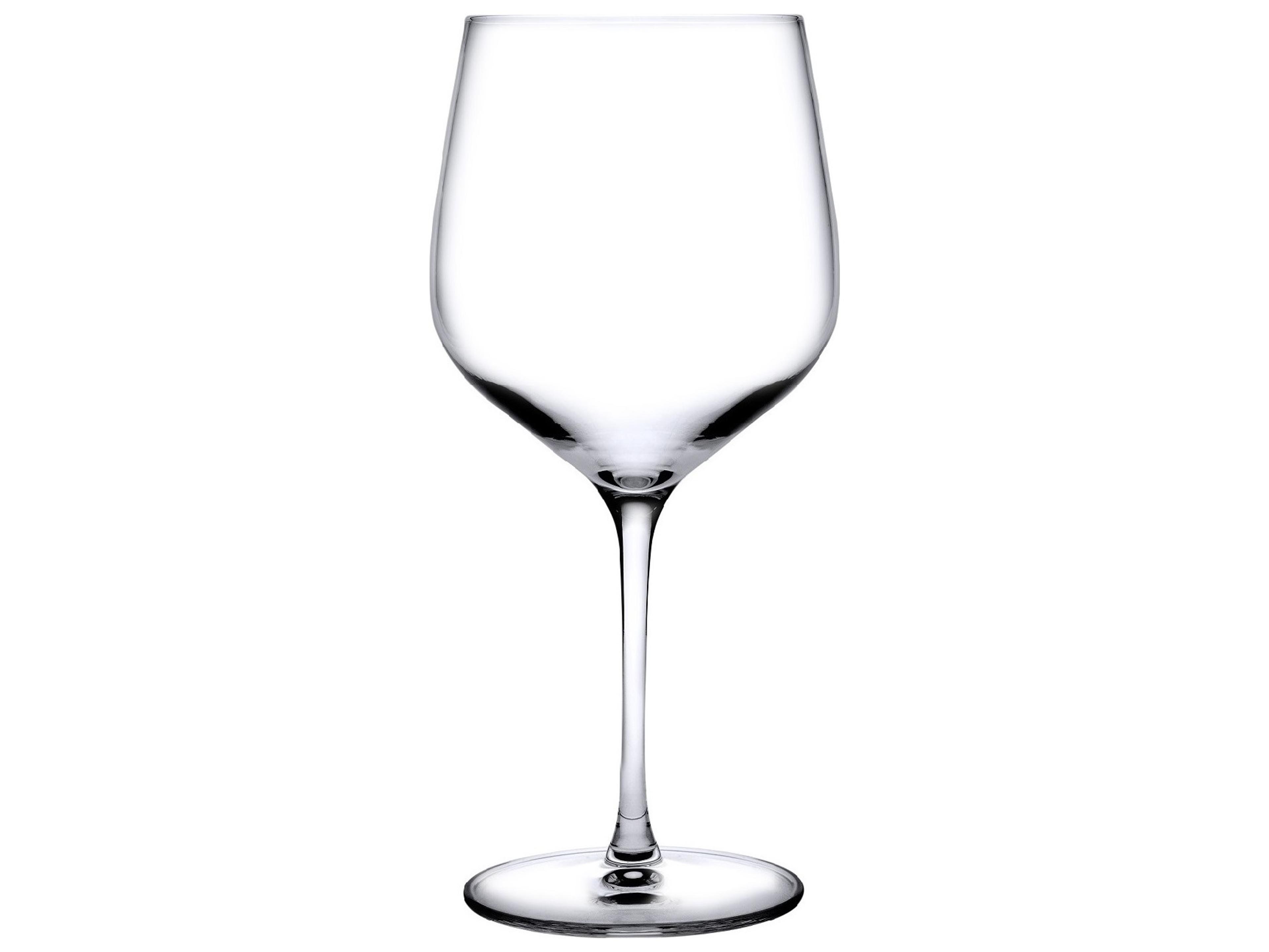 Refine Clear Burgundy Glass Set of 2