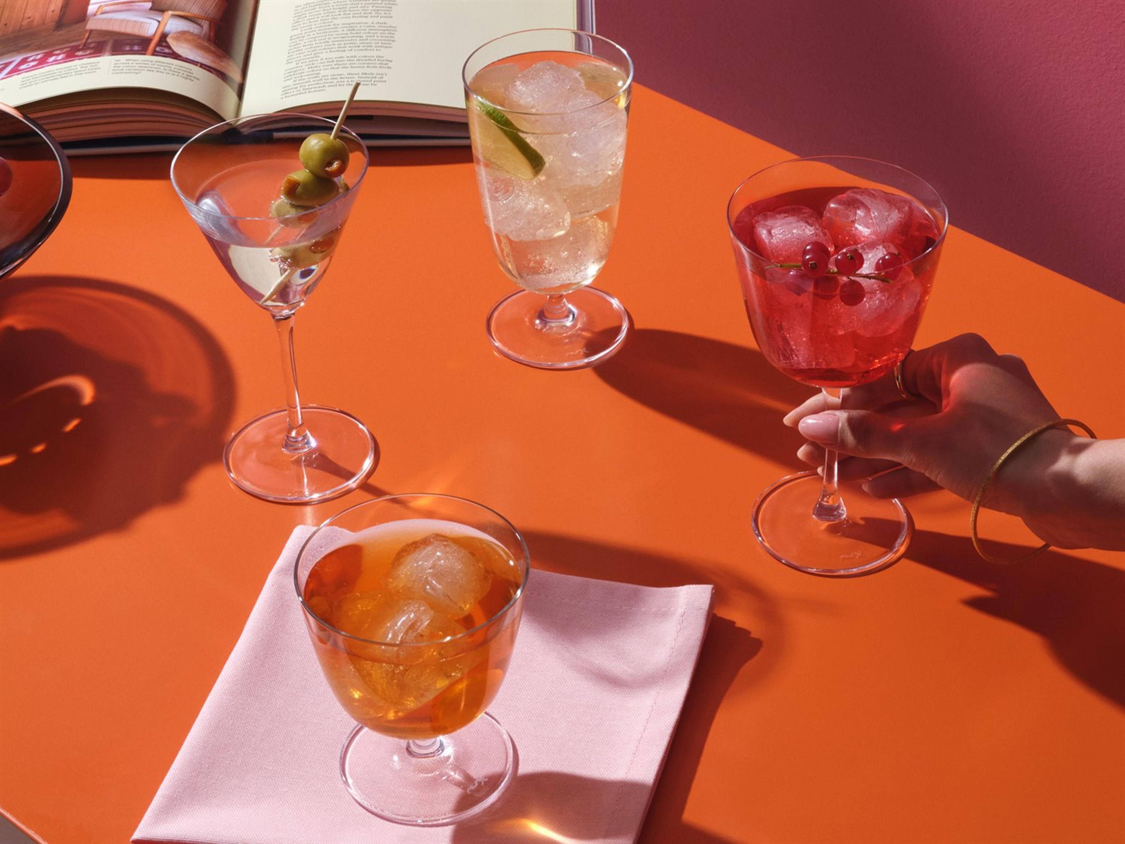 NUDE Bar Giani Clear Cocktail Glass Set of 4