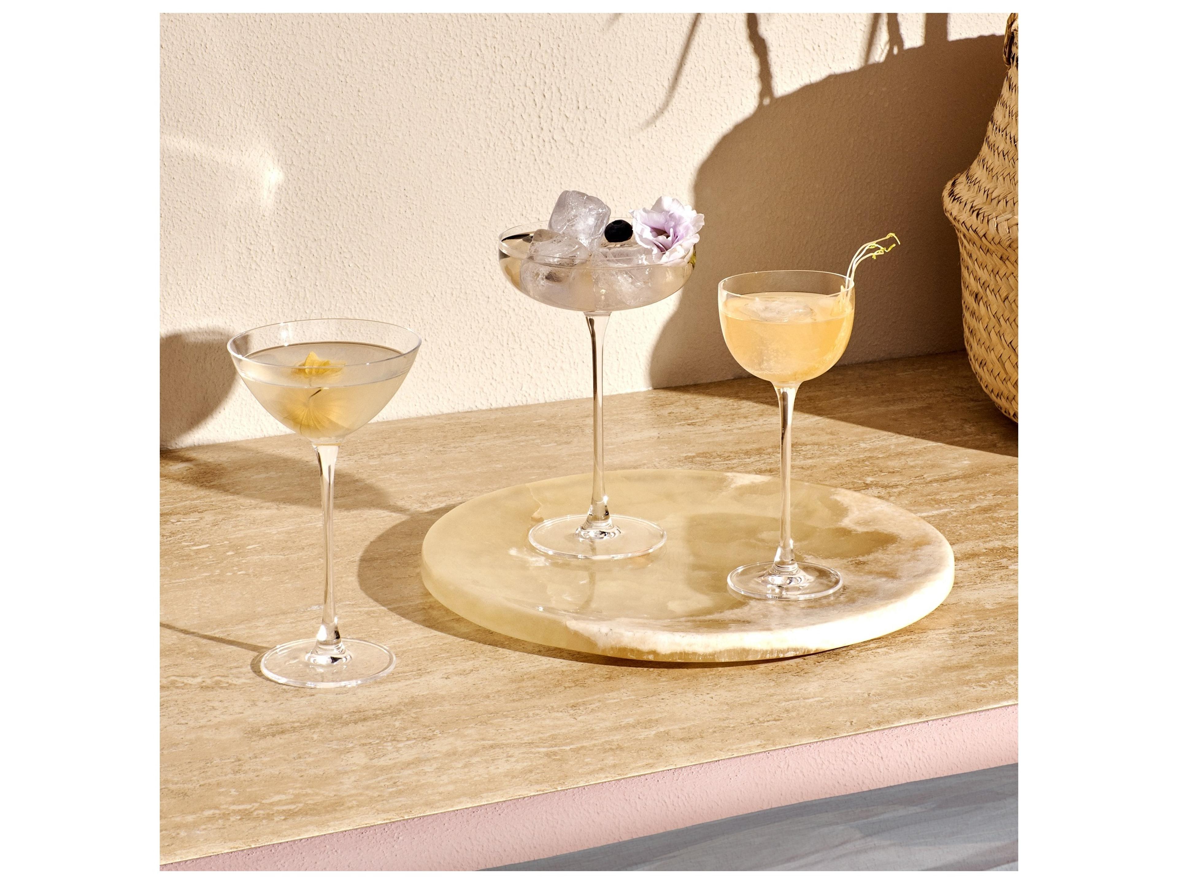 NUDE Savage Clear Coupetini Glass Set of 2
