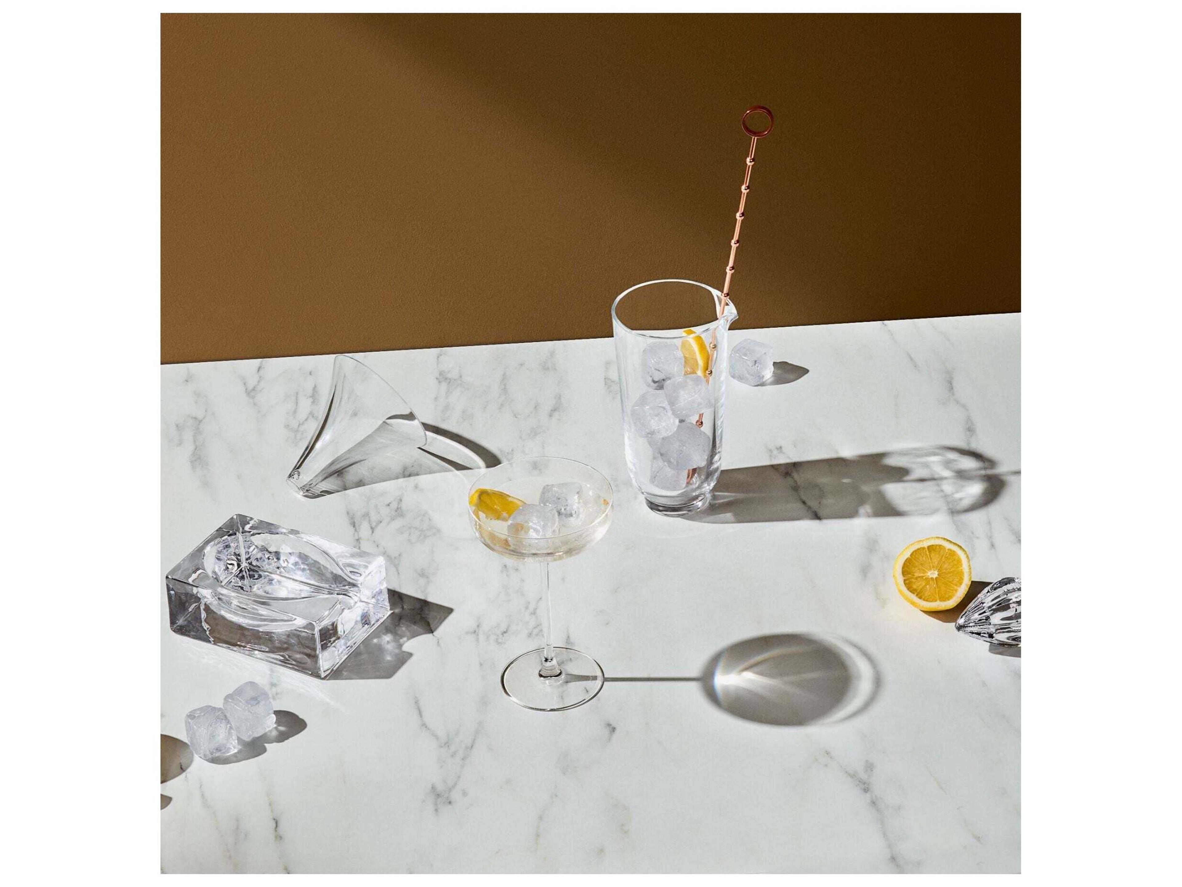 NUDE Hepburn Mixing Glass and Metal Stirrer