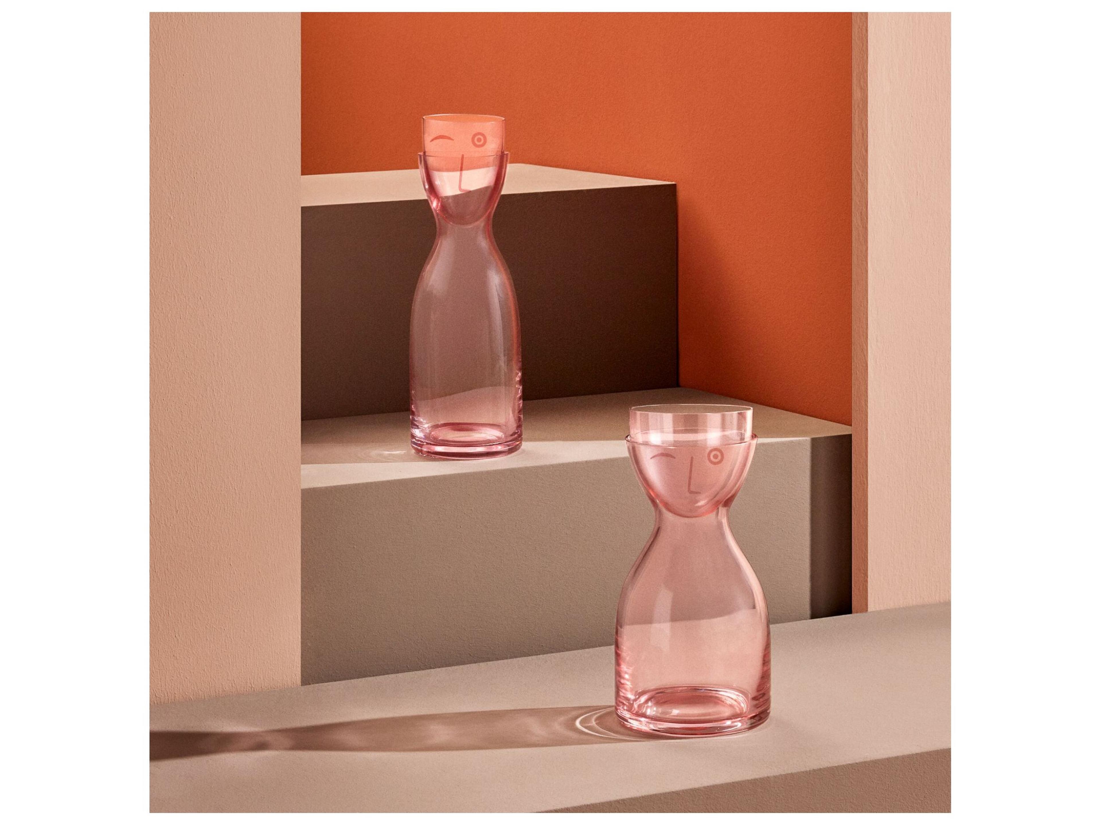 NUDE Mr. & Mrs. Dusty Rose Tall Water Set