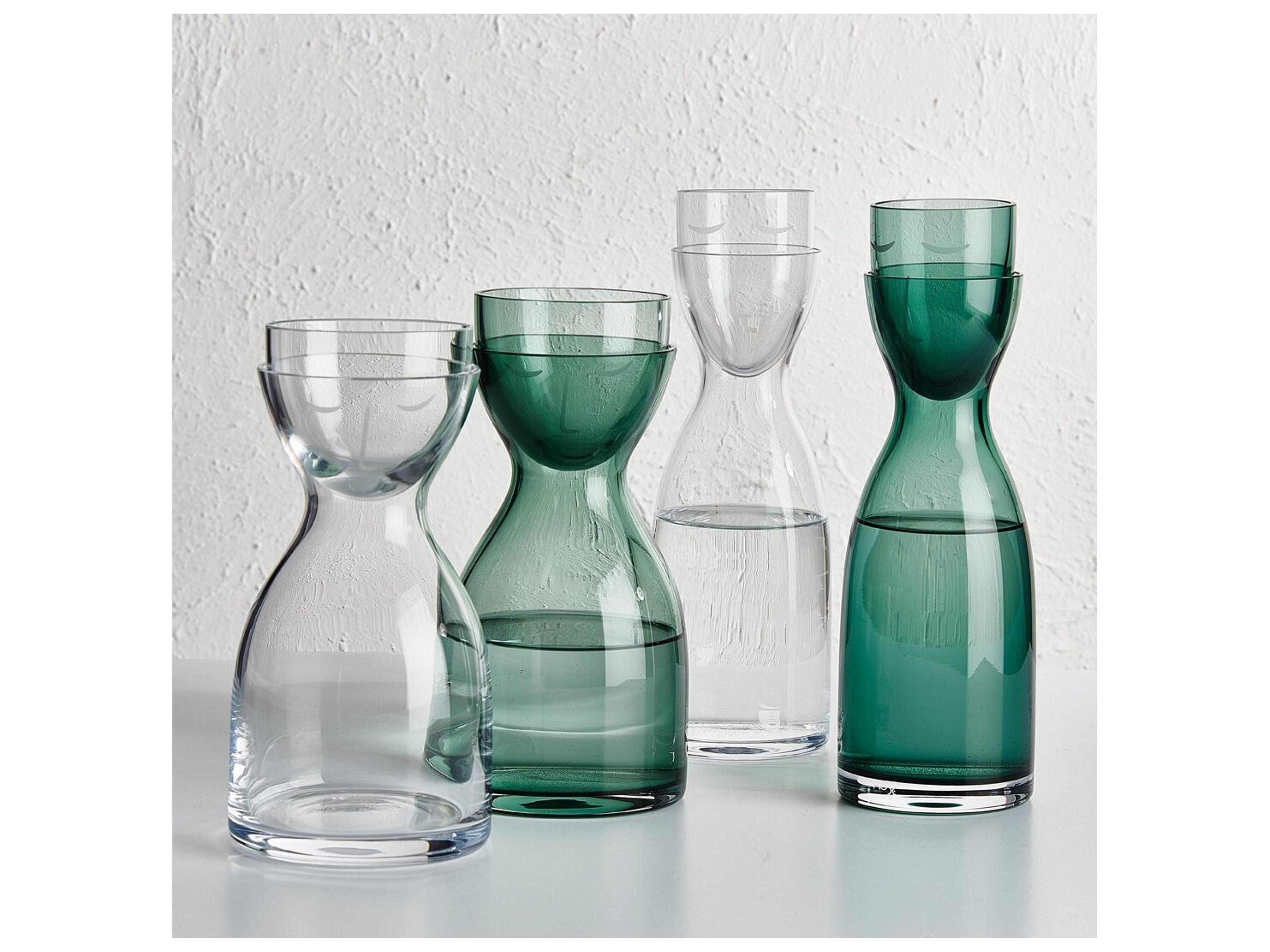 NUDE Mr. & Mrs. Clear Short Water Set