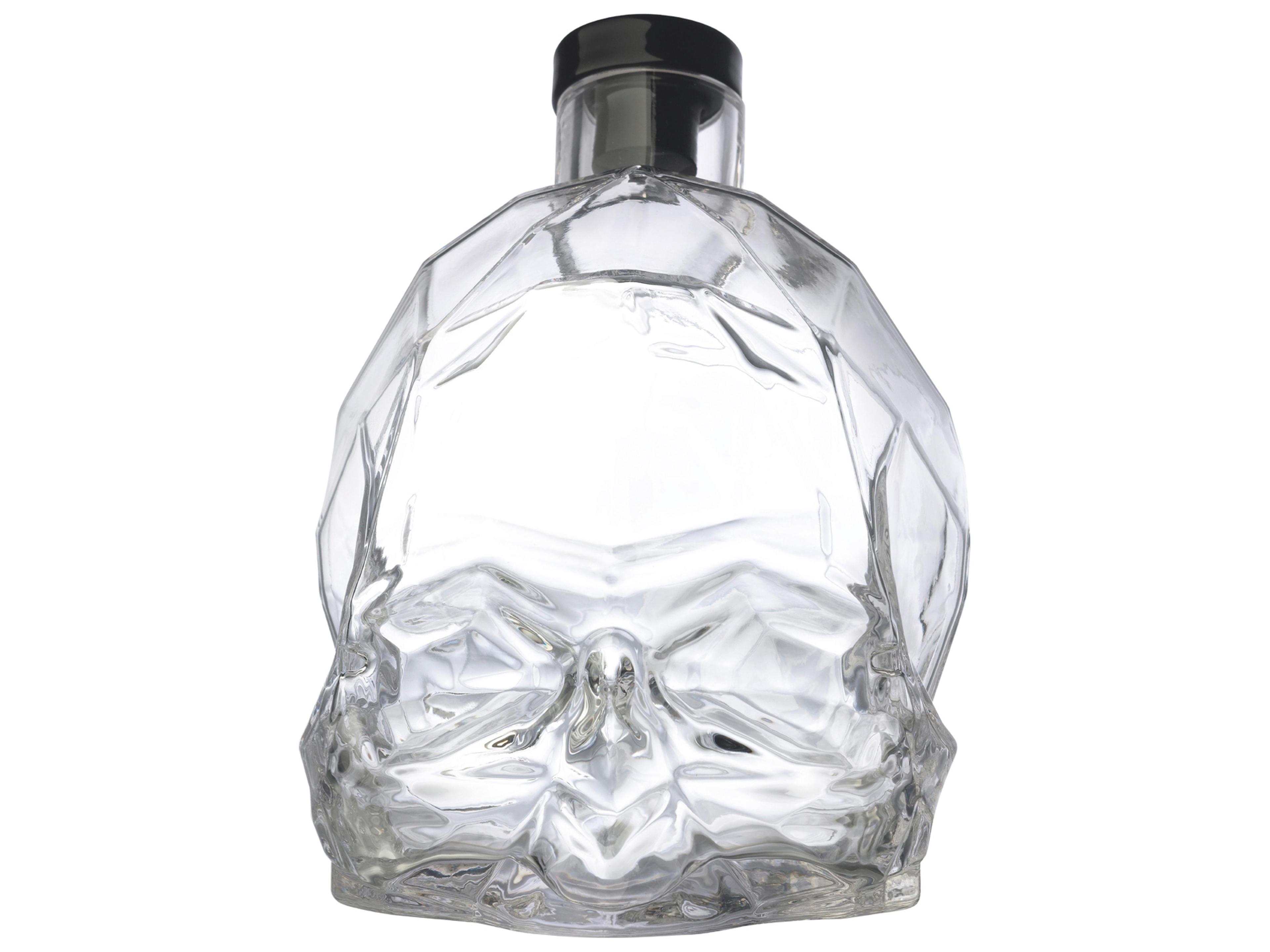 NUDE Memento Mori Clear Black Whisky Bottle
