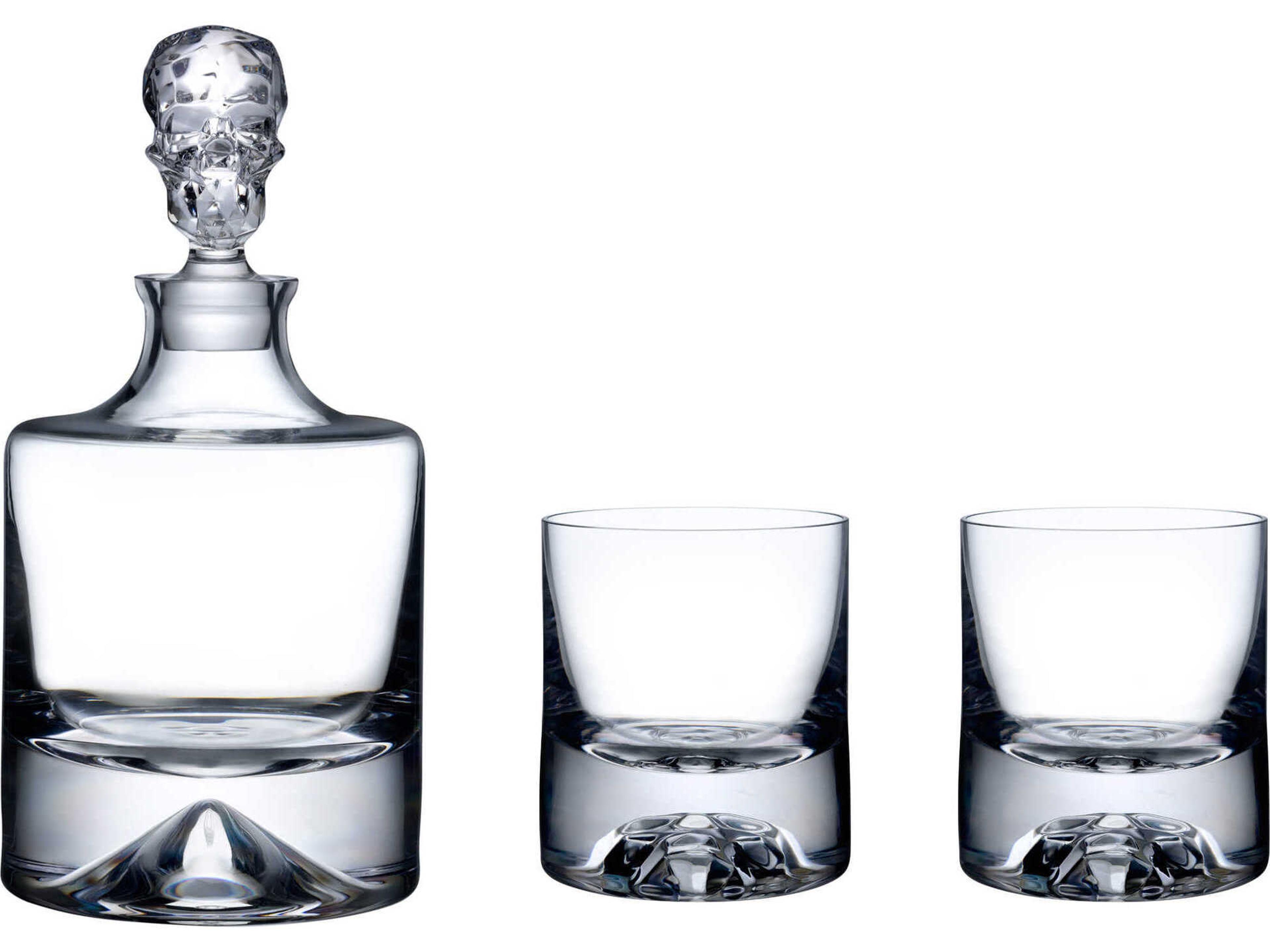 Shade Whiskey Decanter Set with Skull Stopper