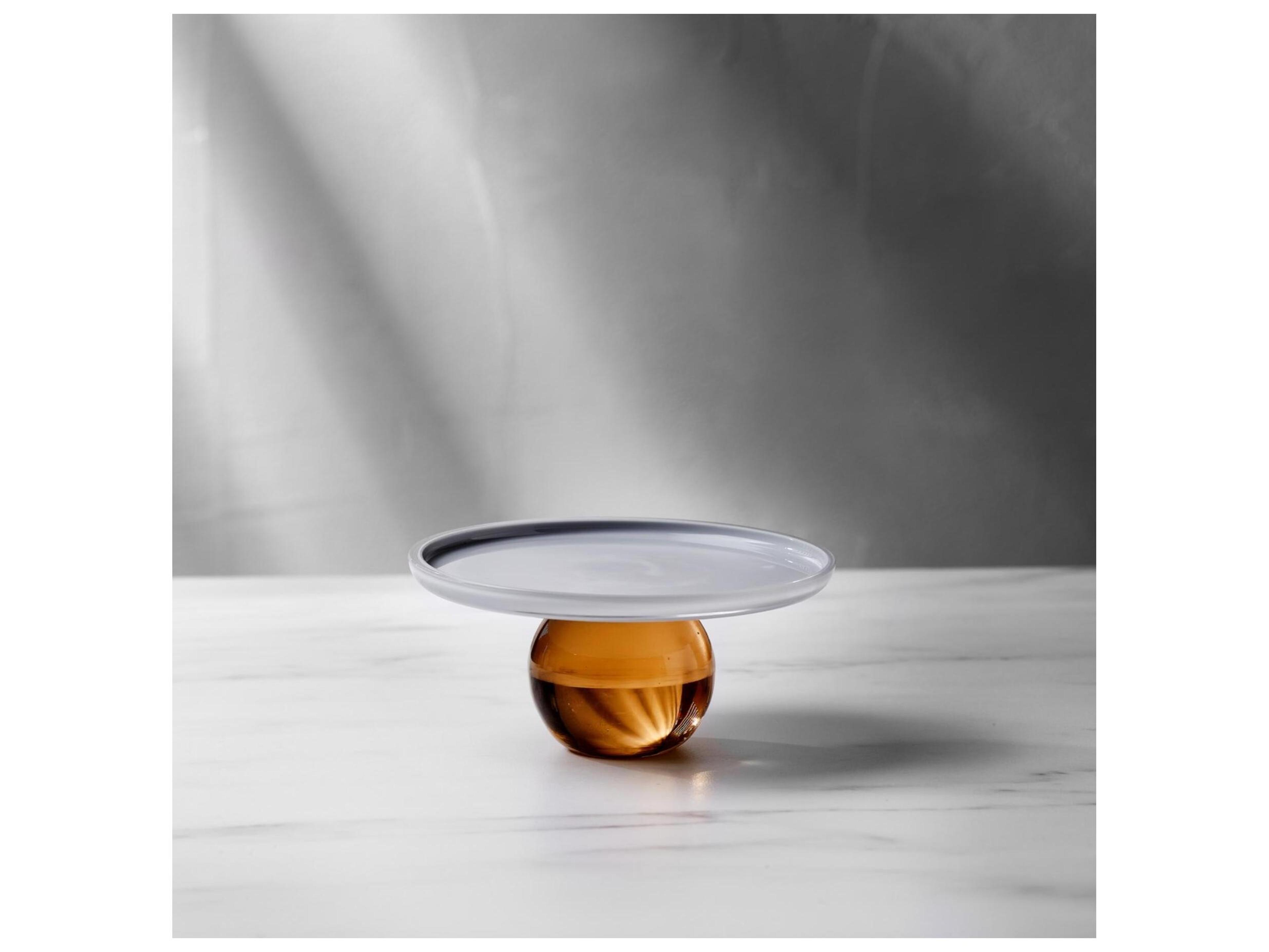 NUDE Juno Opal Grey Appricot Serving Plate