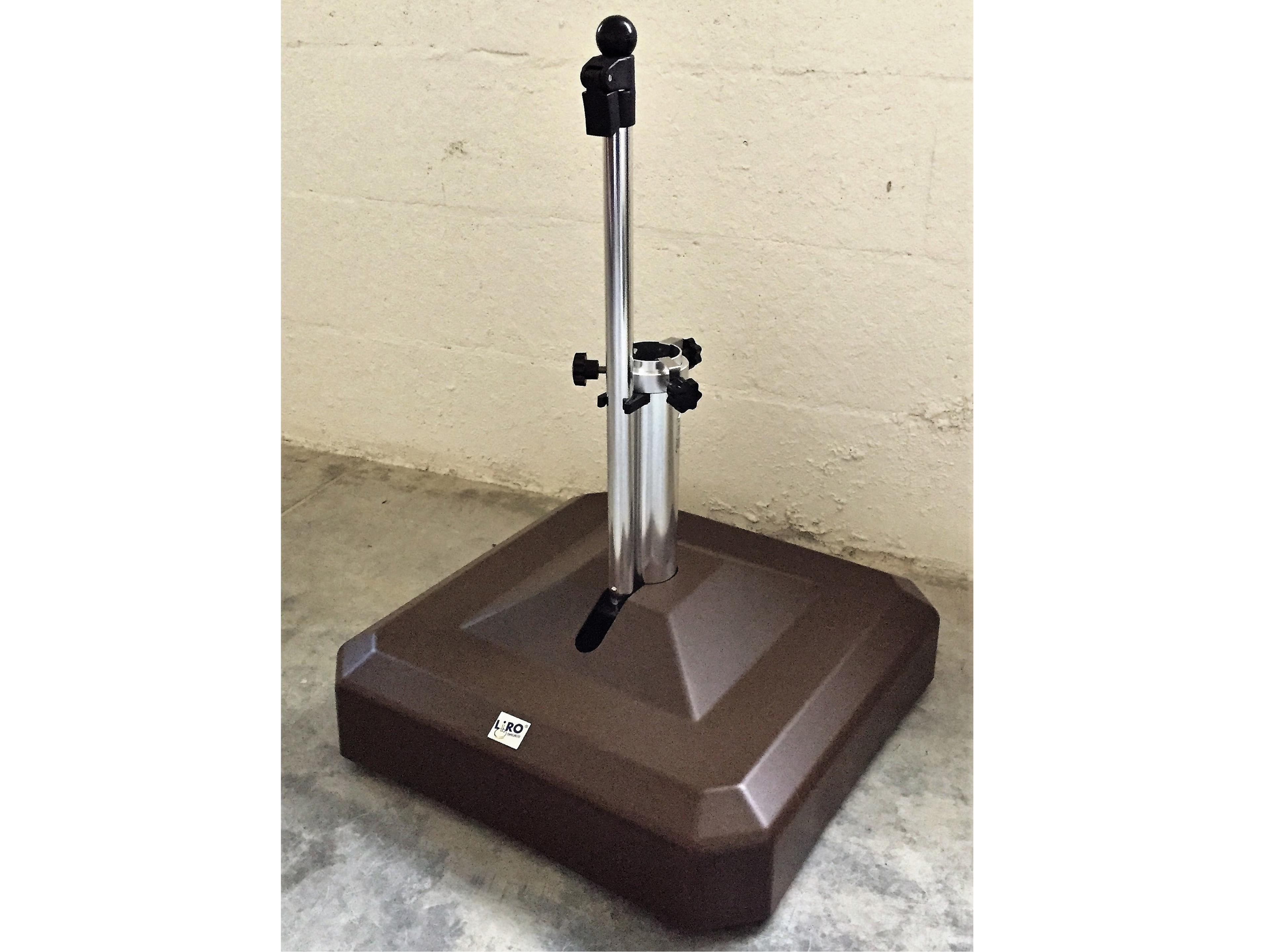 100lb Brown Zinc Plated Square Umbrella Base