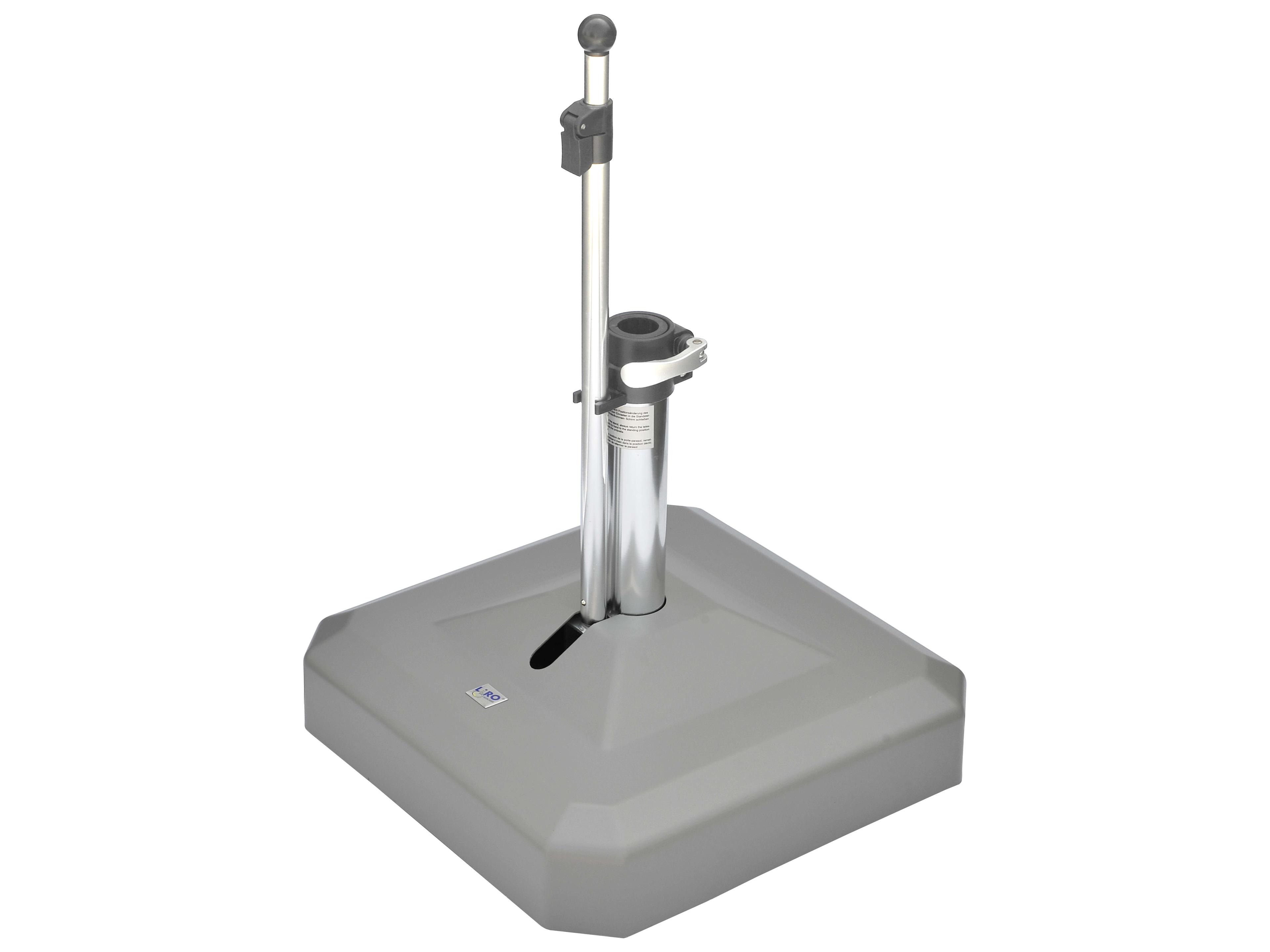 100lb Grey Zinc Plated Square Umbrella Base