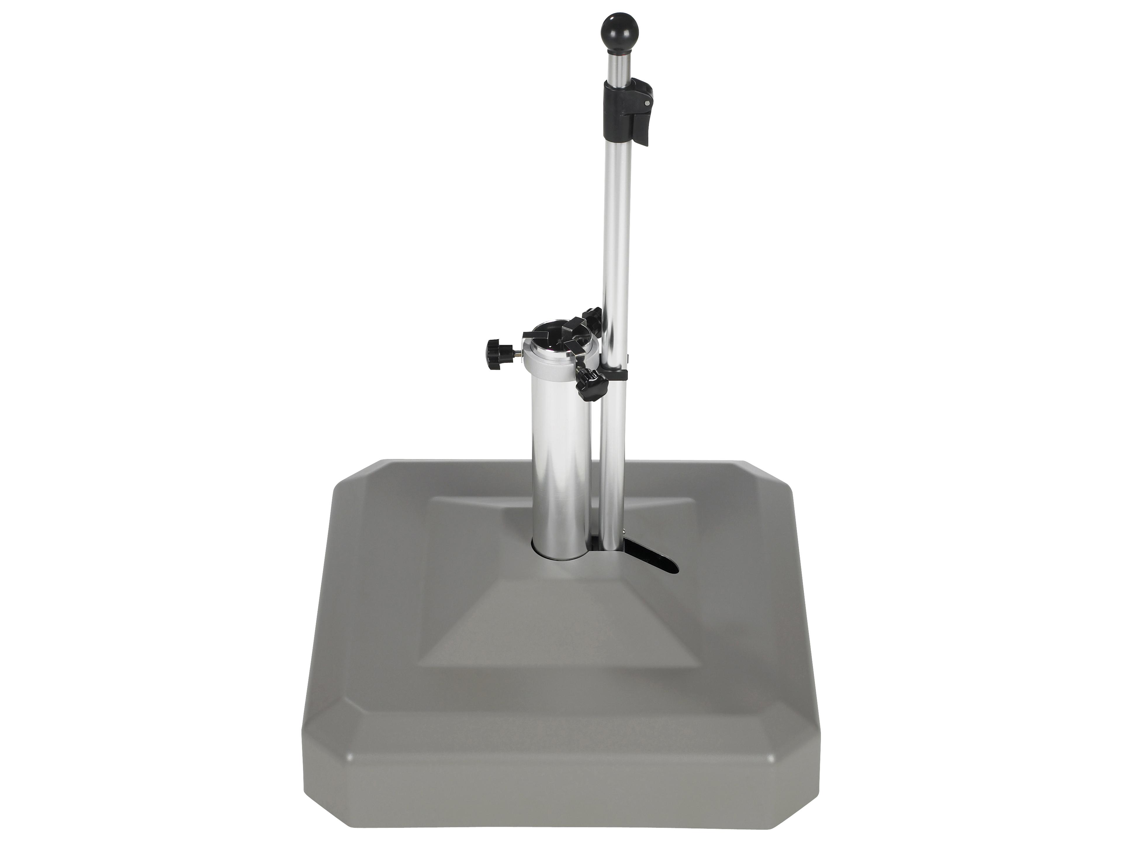 Oasis Rolling Bases 100lb Grey Zinc Plated Square Umbrella Base