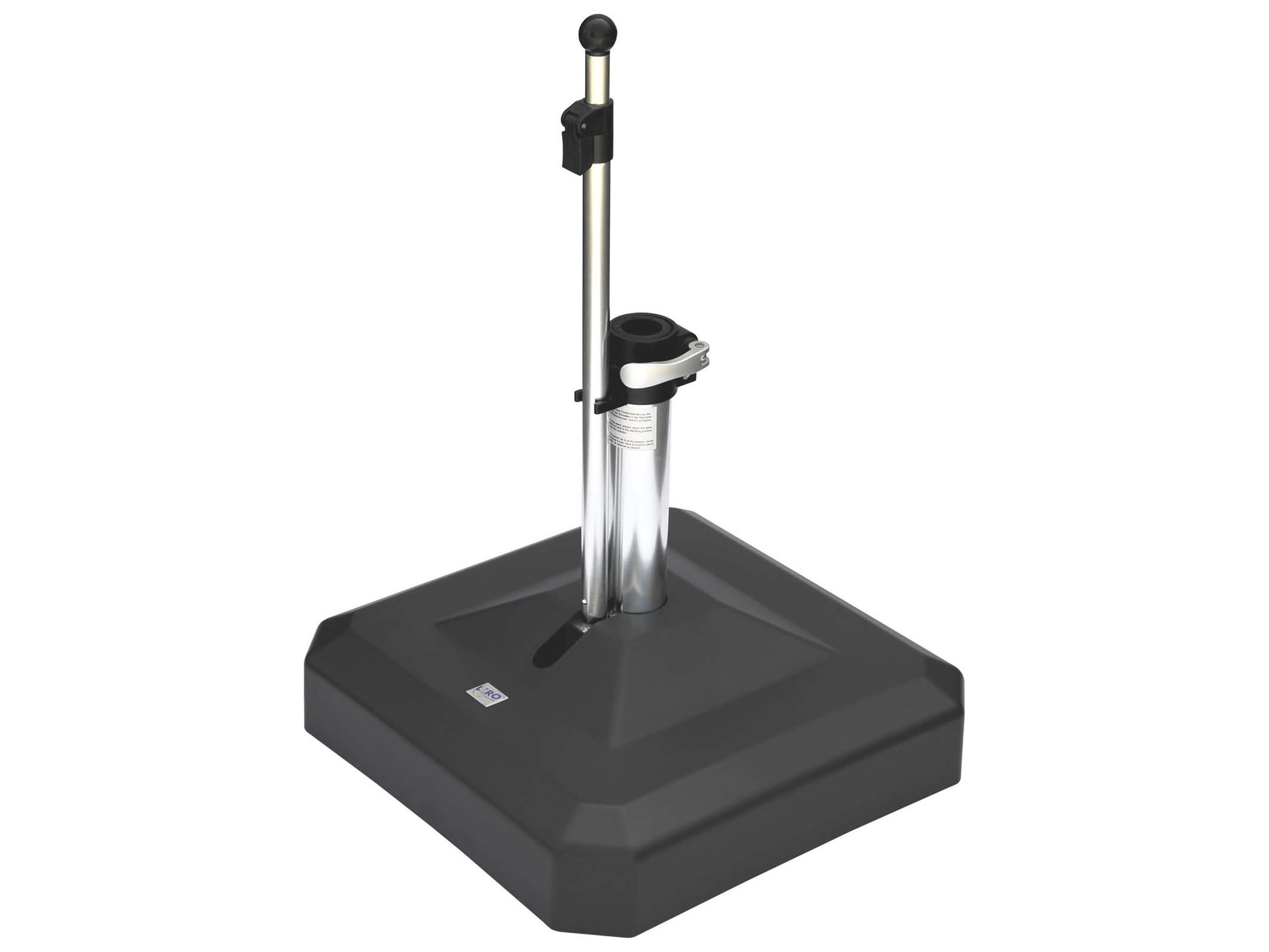 100lb Black Zinc Plated Square Umbrella Base