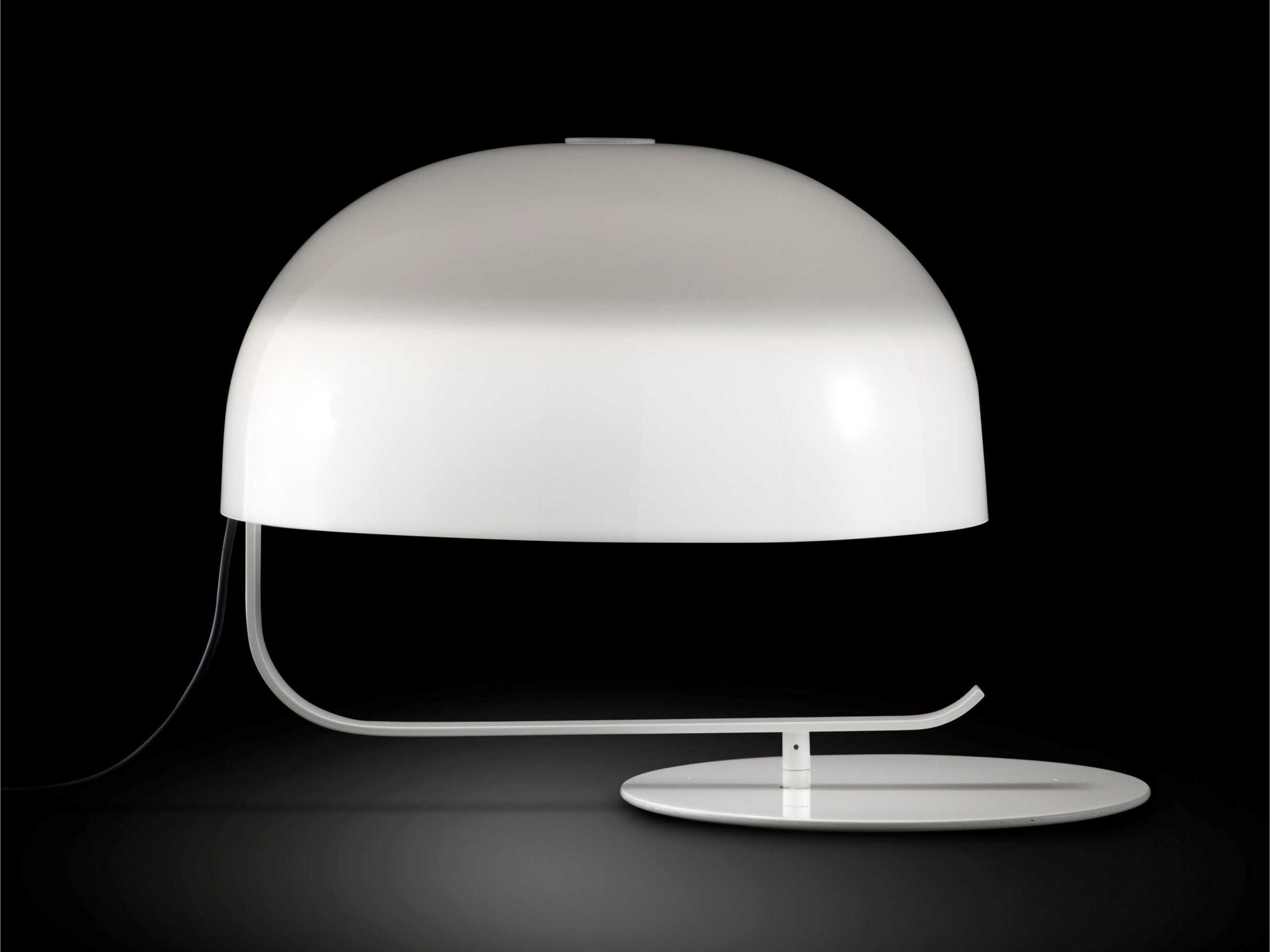 Zanuso White Chrome Table Lamp