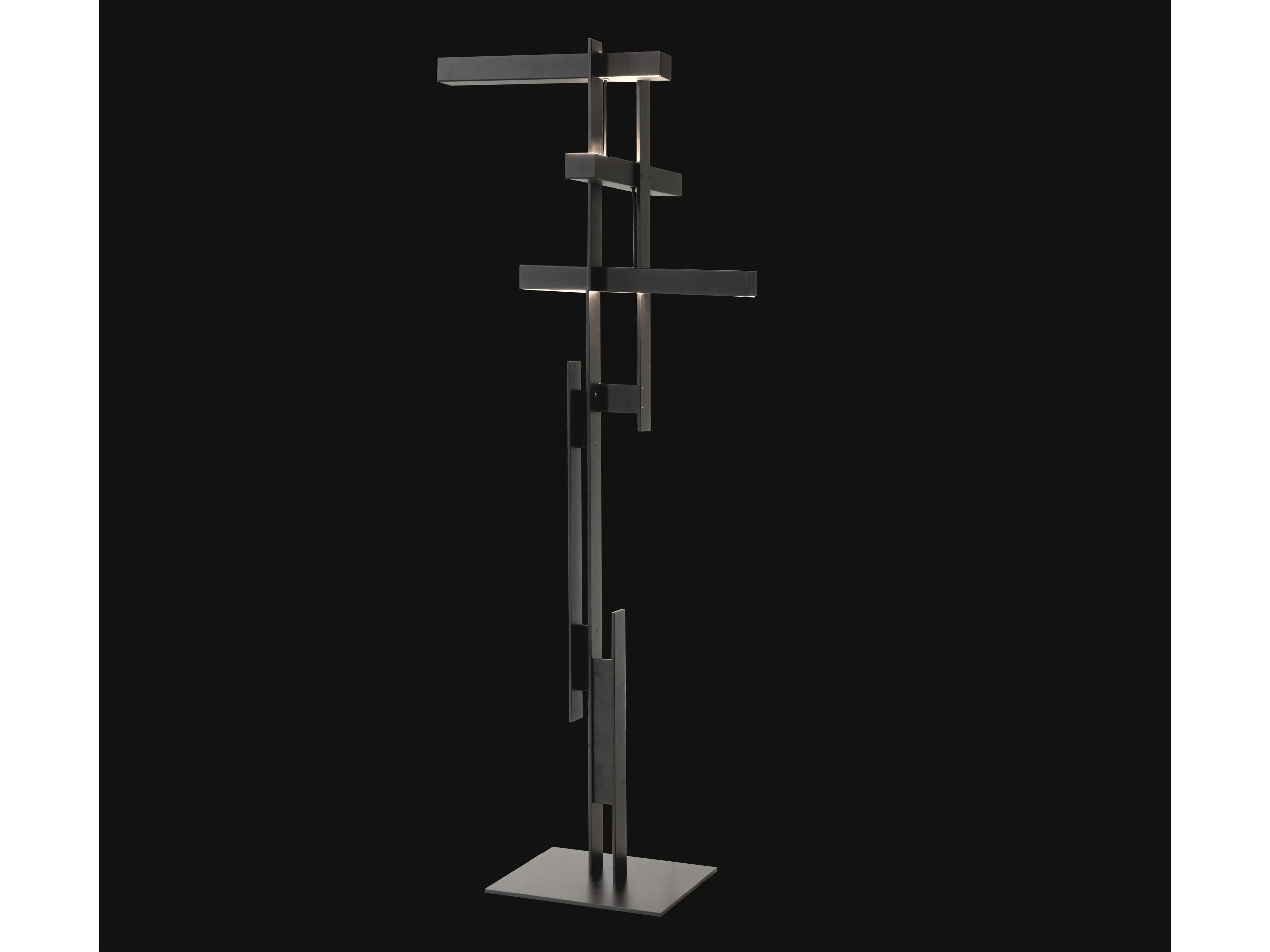 Oluce Las Matt Black LED Floor Lamp