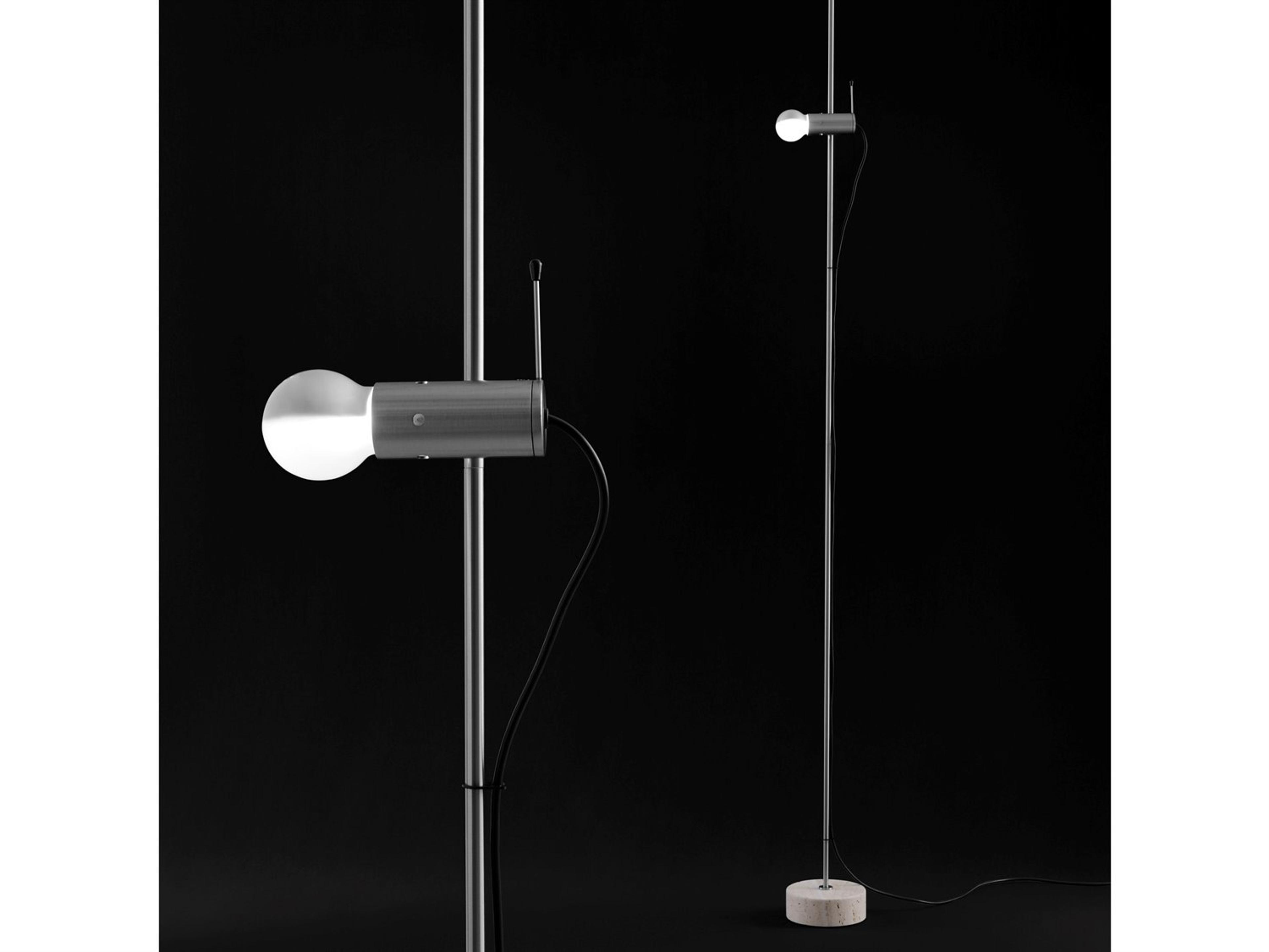 Oluce Agnoli Satin Nickel Floor Lamp