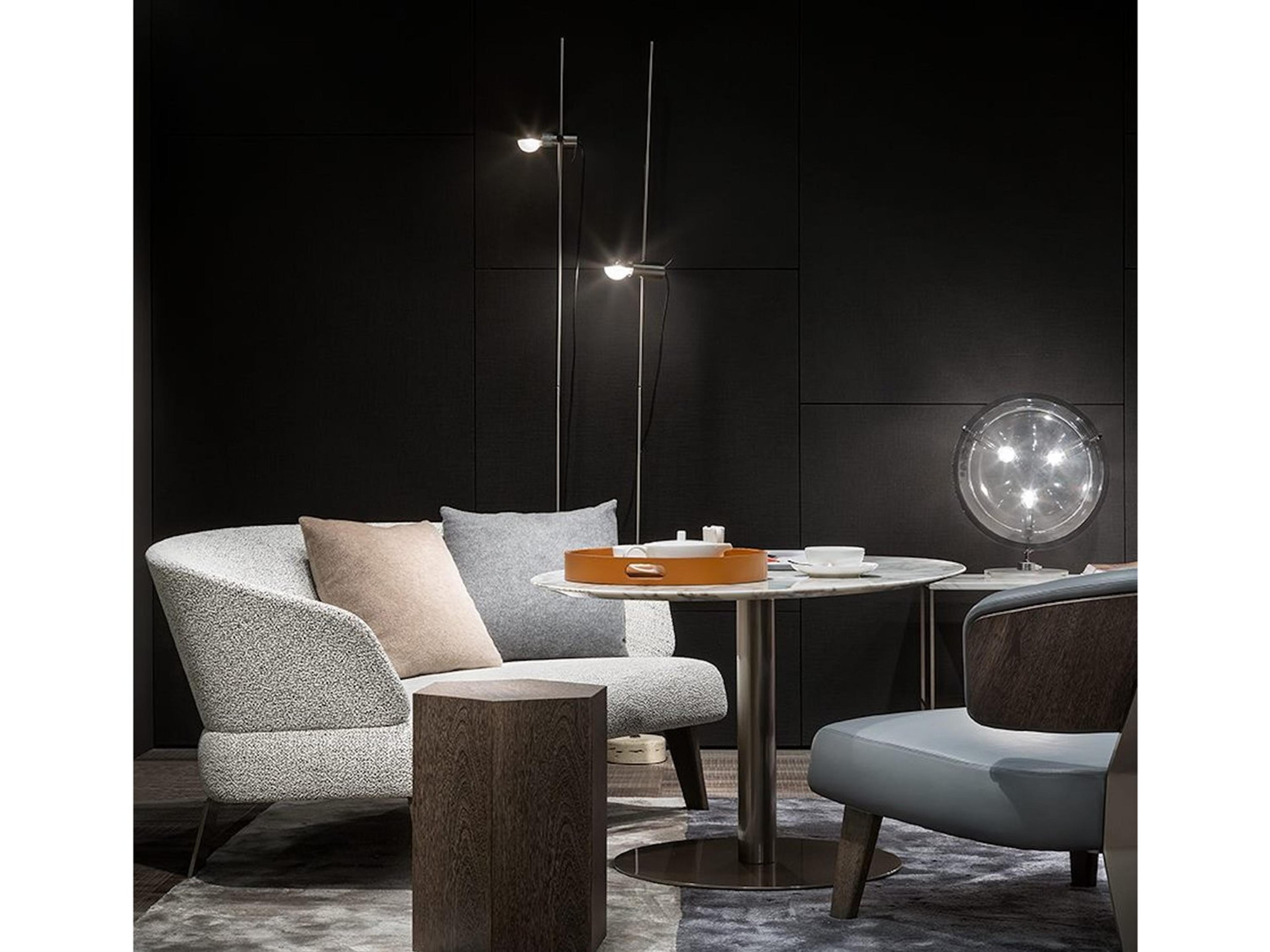 Oluce Agnoli Satin Nickel Floor Lamp